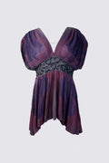 2000s Beaded Drapey Tunic in Amethyst