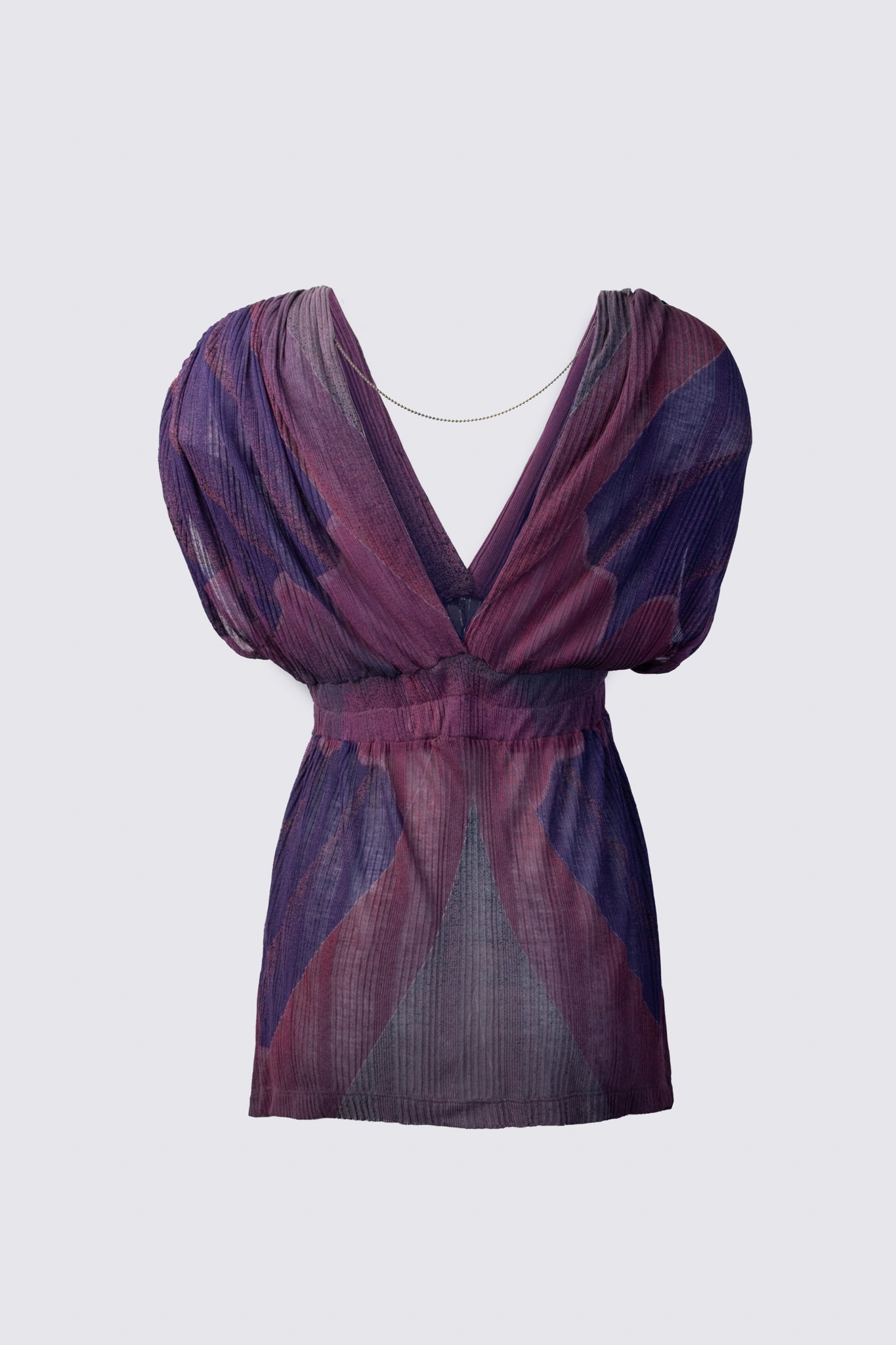 2000s Beaded Drapey Tunic in Amethyst