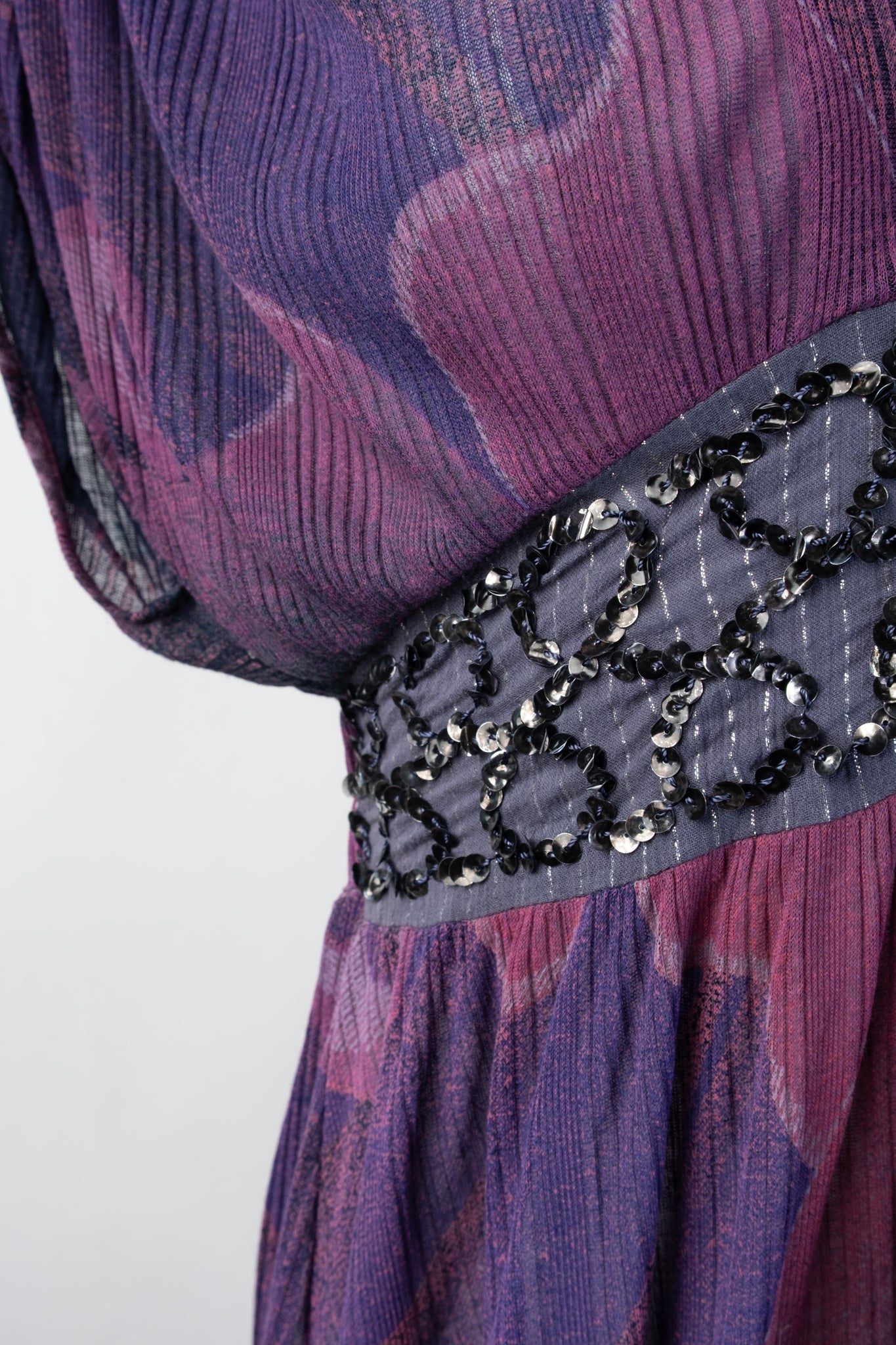 2000s Beaded Drapey Tunic in Amethyst