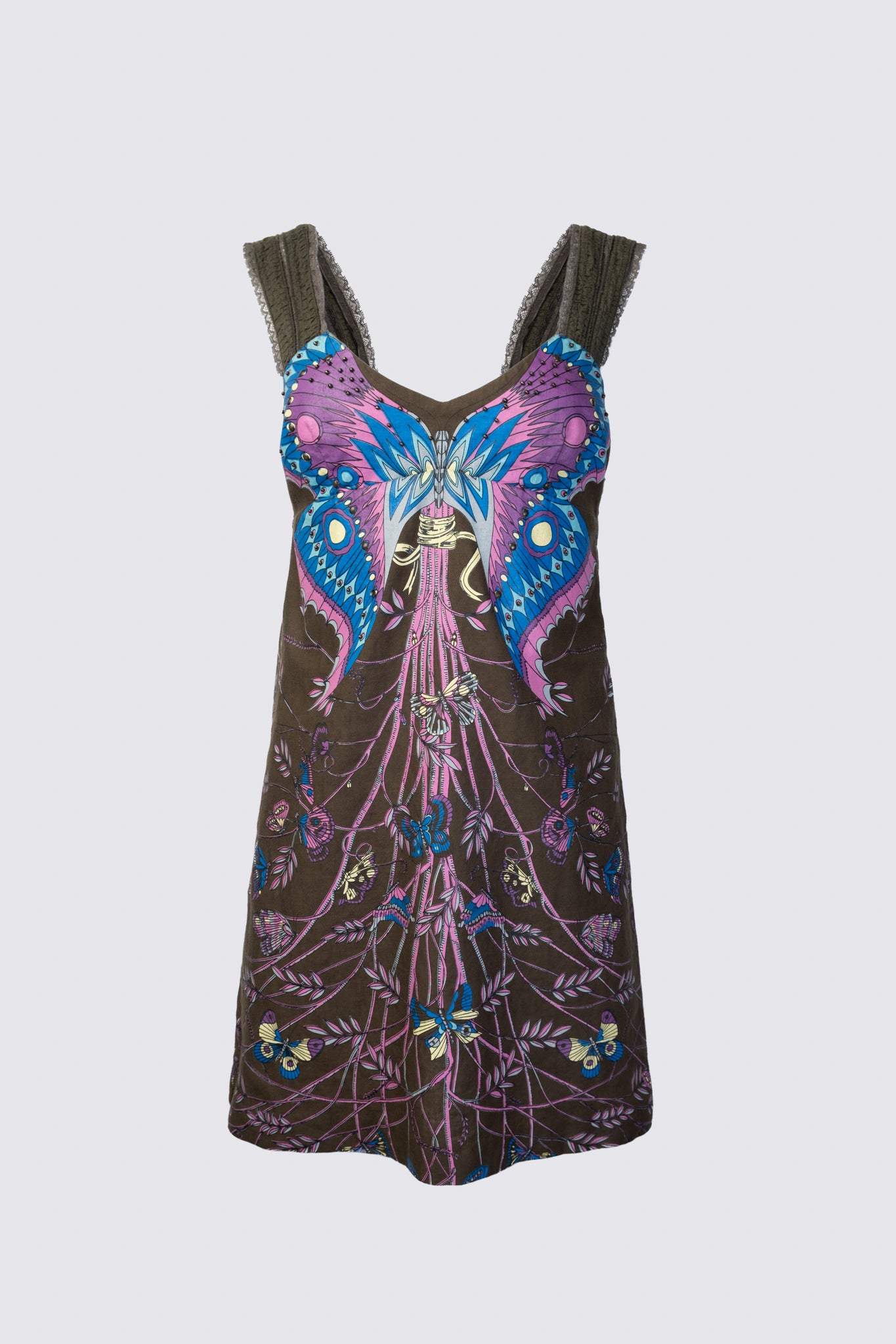2000s Butterfly Print Dress