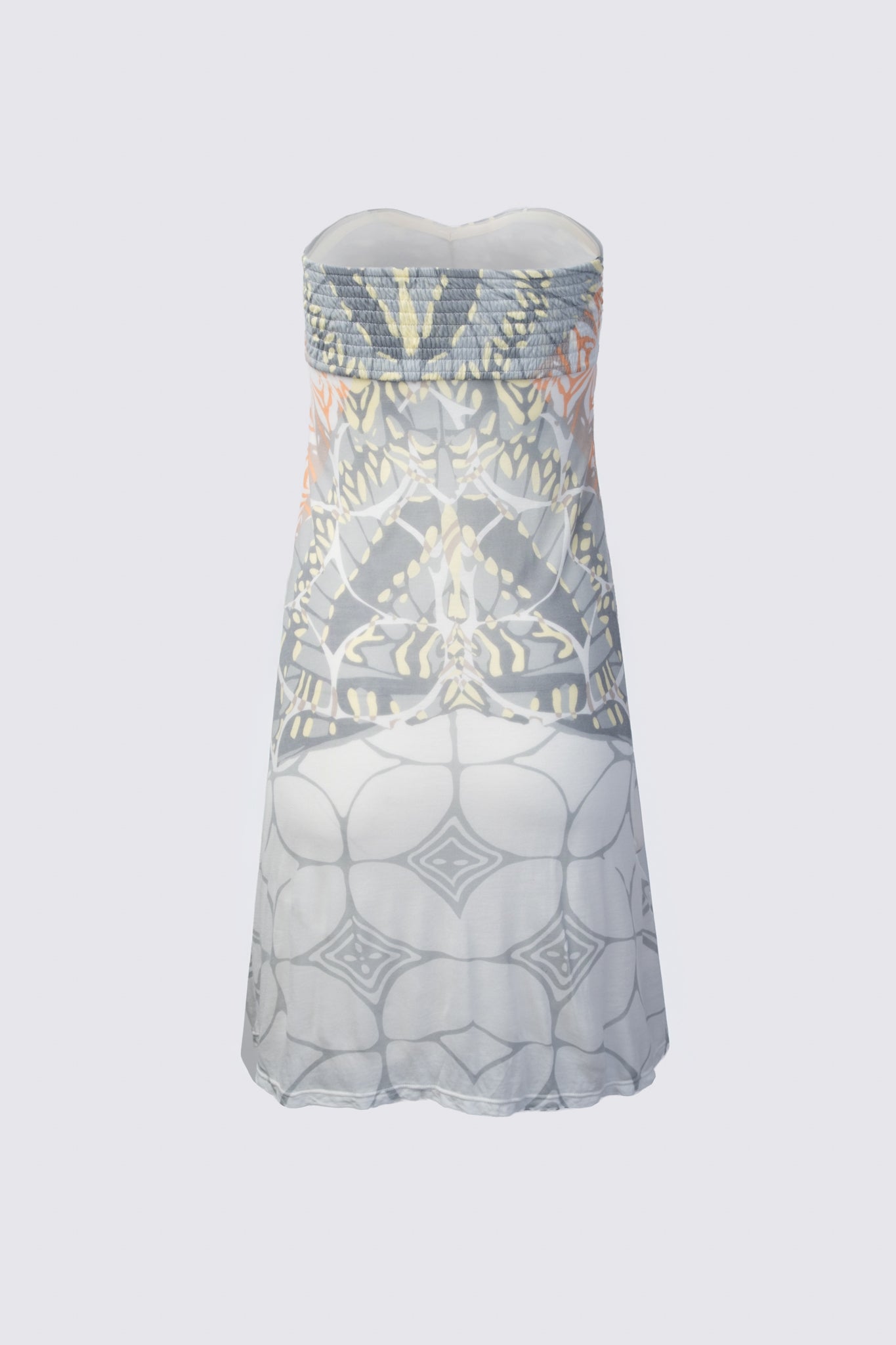 Late 2000s Printed Jersey Tube Dress in Cream