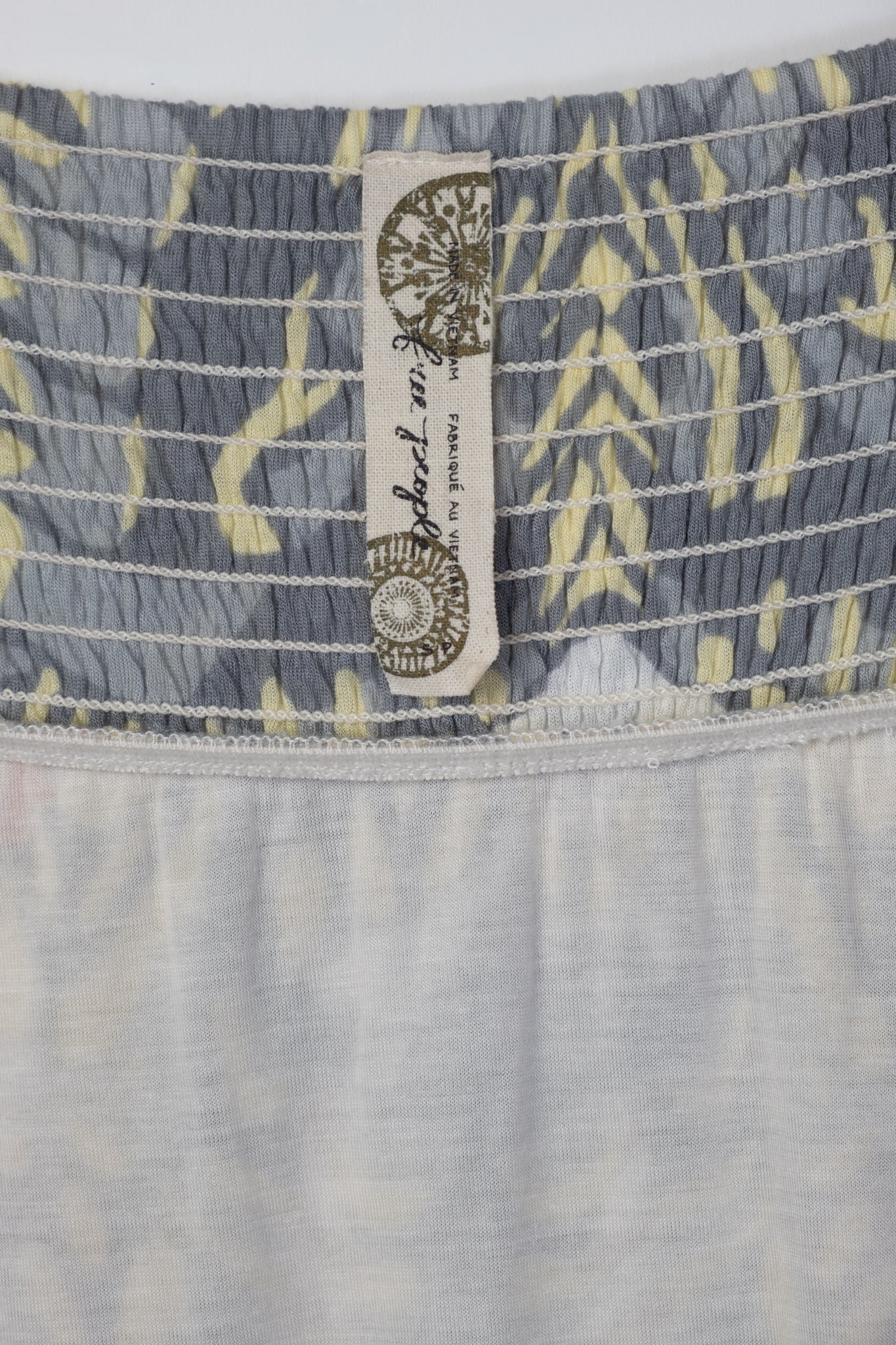 Late 2000s Printed Jersey Tube Dress in Cream