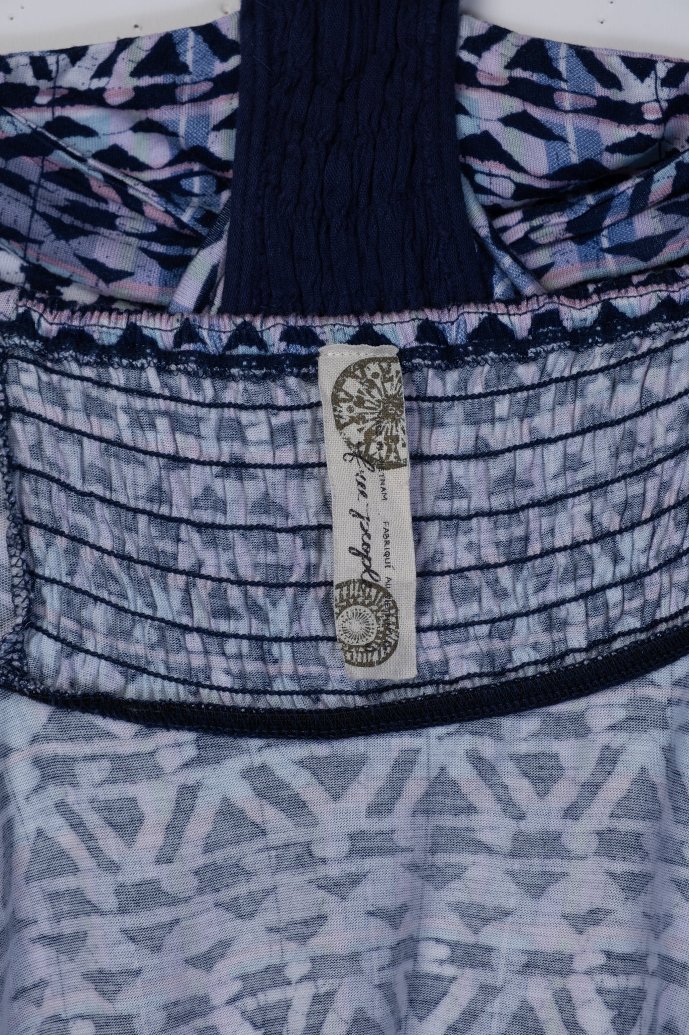 2000s Batik Print Halter Babydoll Top