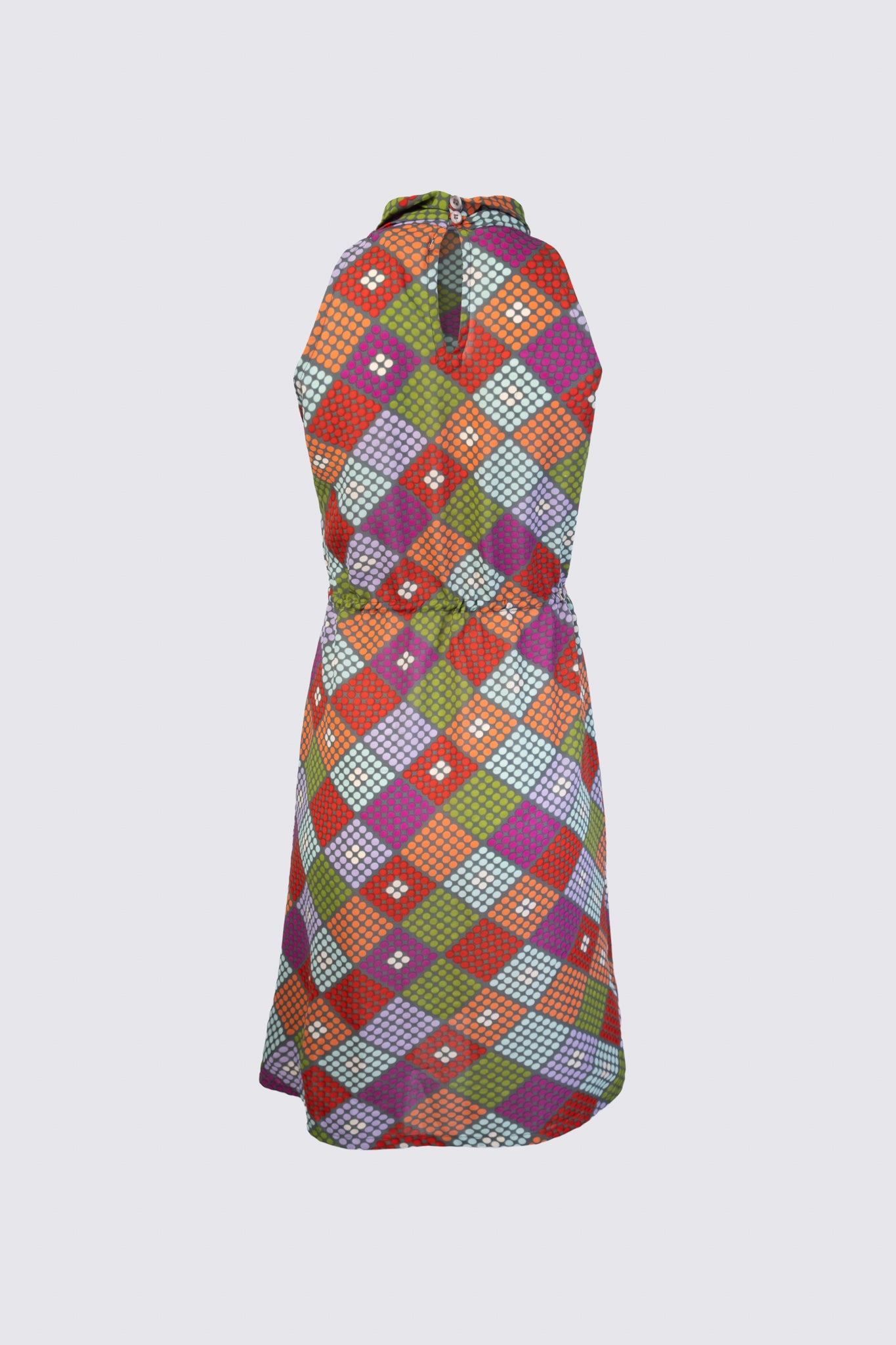 Y2K High Neck Printed Dress