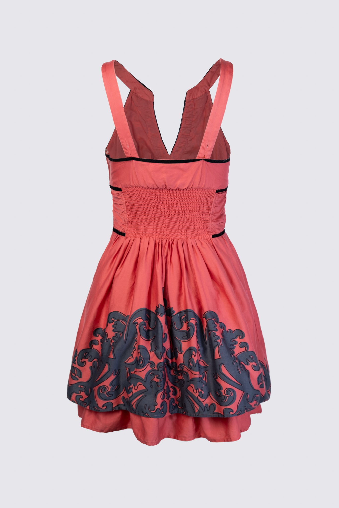 2000s Baroque Print Party Dress