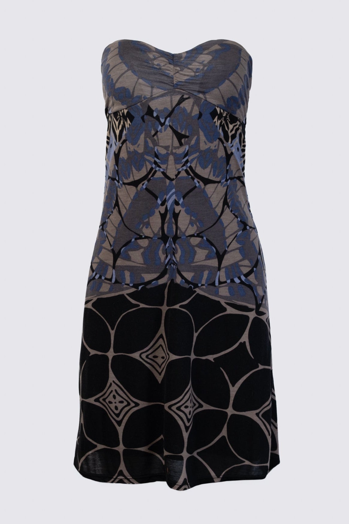Late 2000s Printed Jersey Tube Dress in Black – Calico