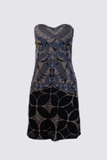 Late 2000s Printed Jersey Tube Dress in Black