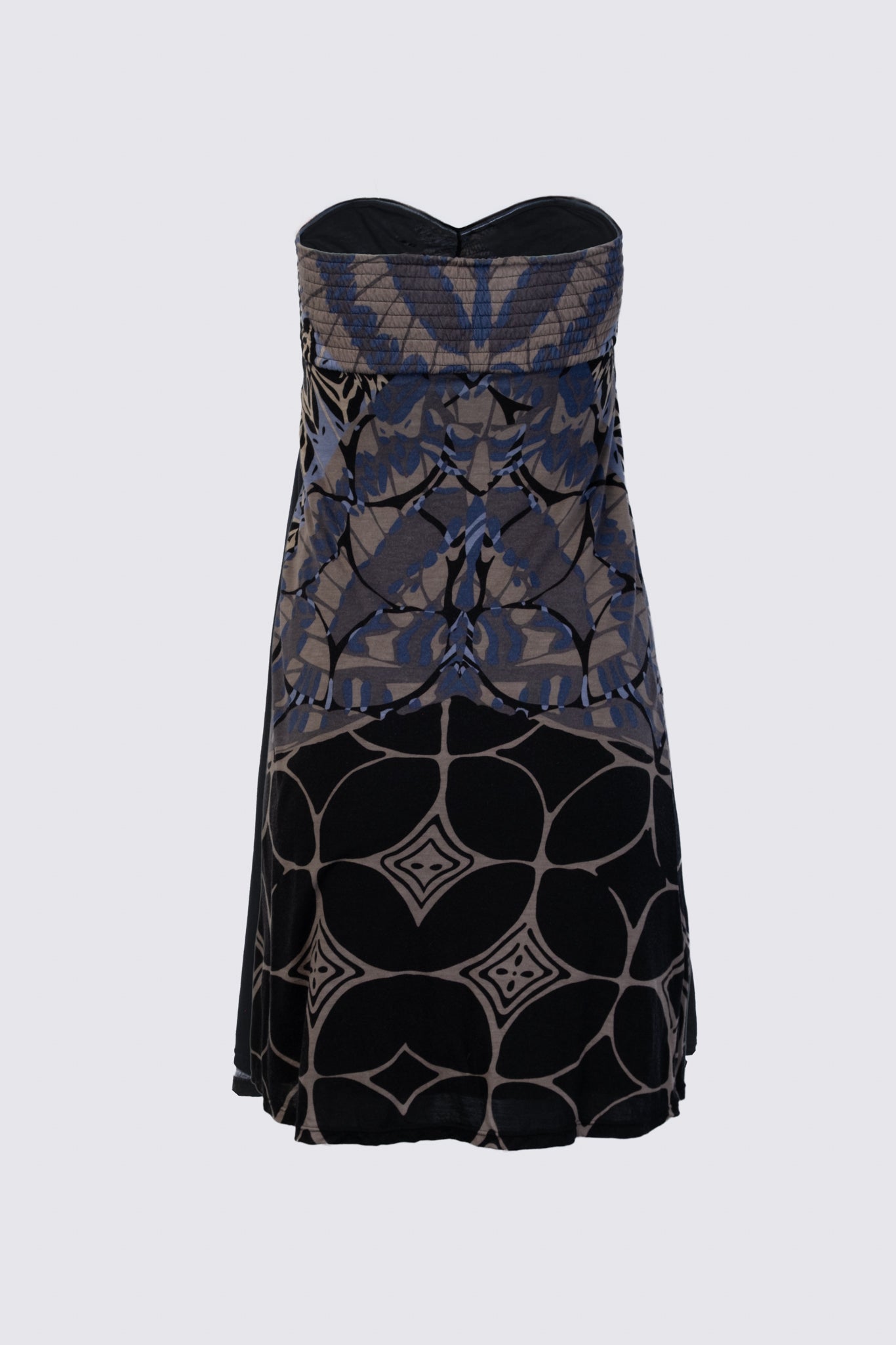 Late 2000s Printed Jersey Tube Dress in Black