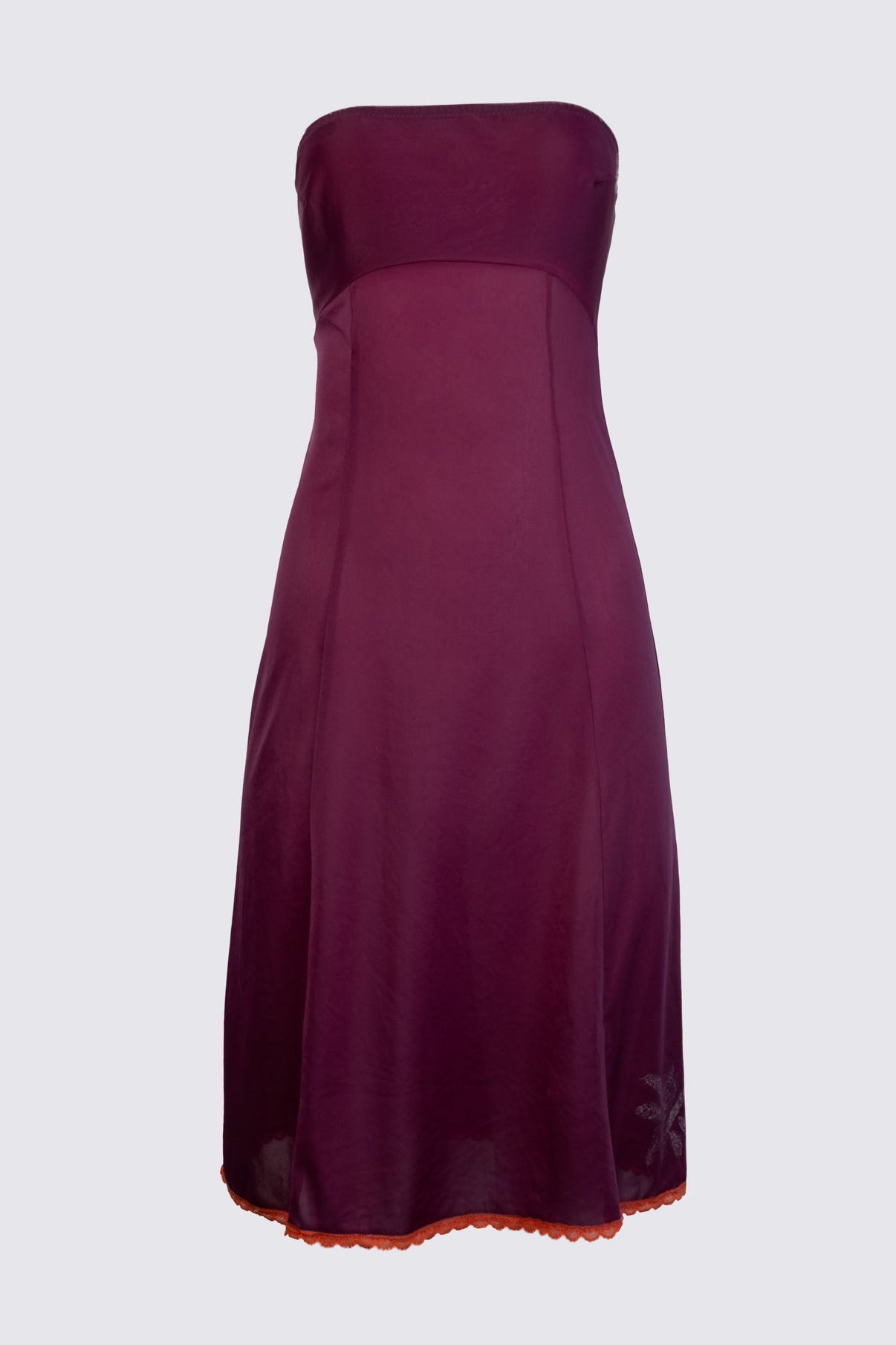 2000s Strapless Printed Slip Dress