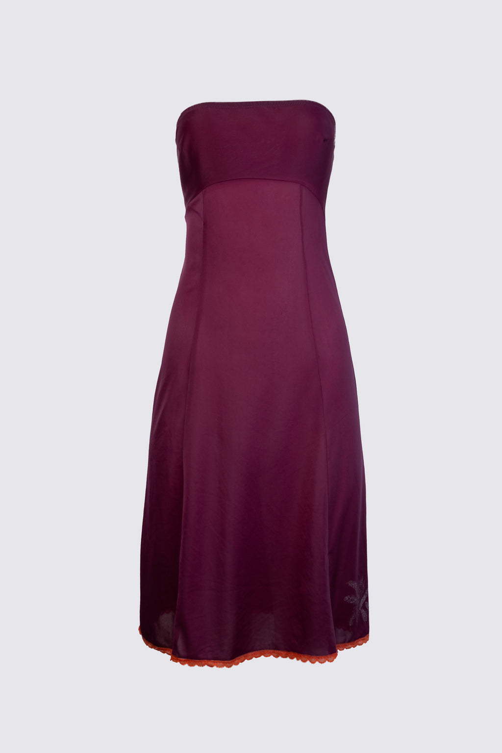 2000s Strapless Printed Slip Dress