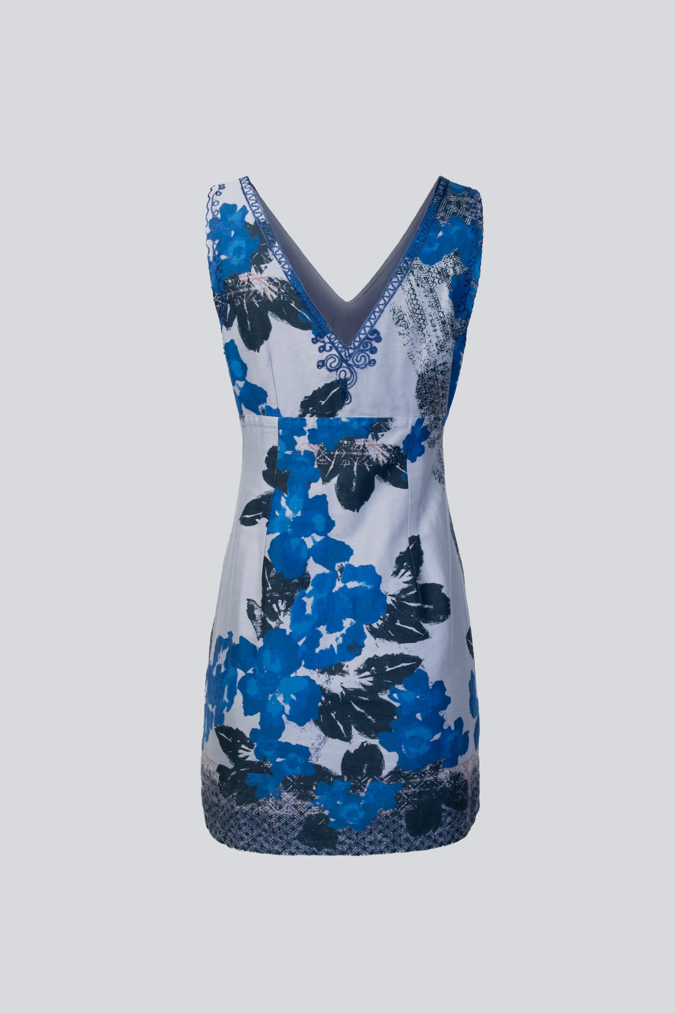 2000s Embroidered Cotton Mini Dress