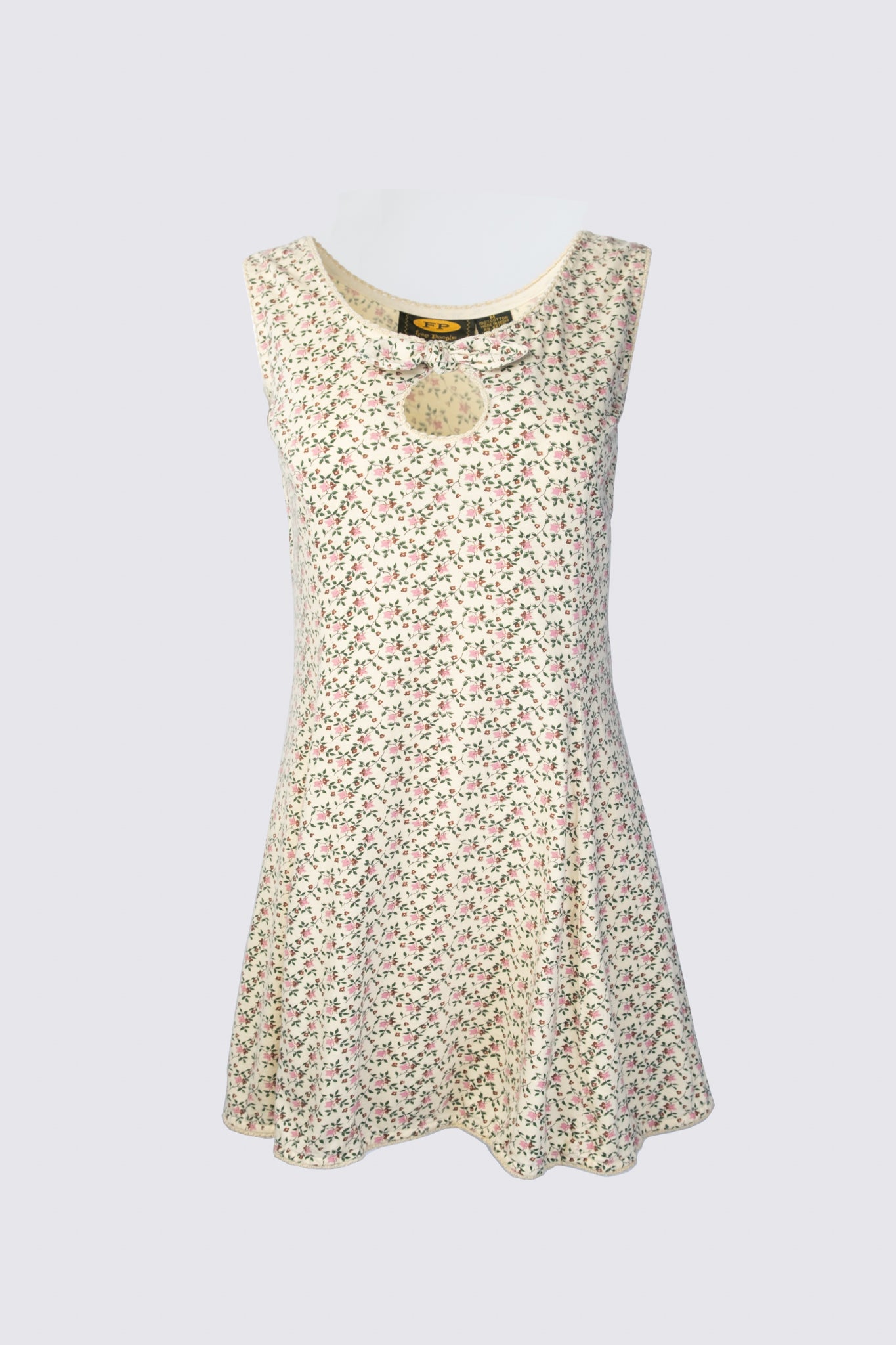 90s Floral Print Jersey Dress