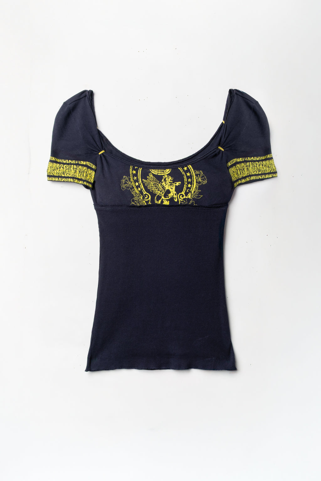 2000s Babydoll Tee with Neon Print