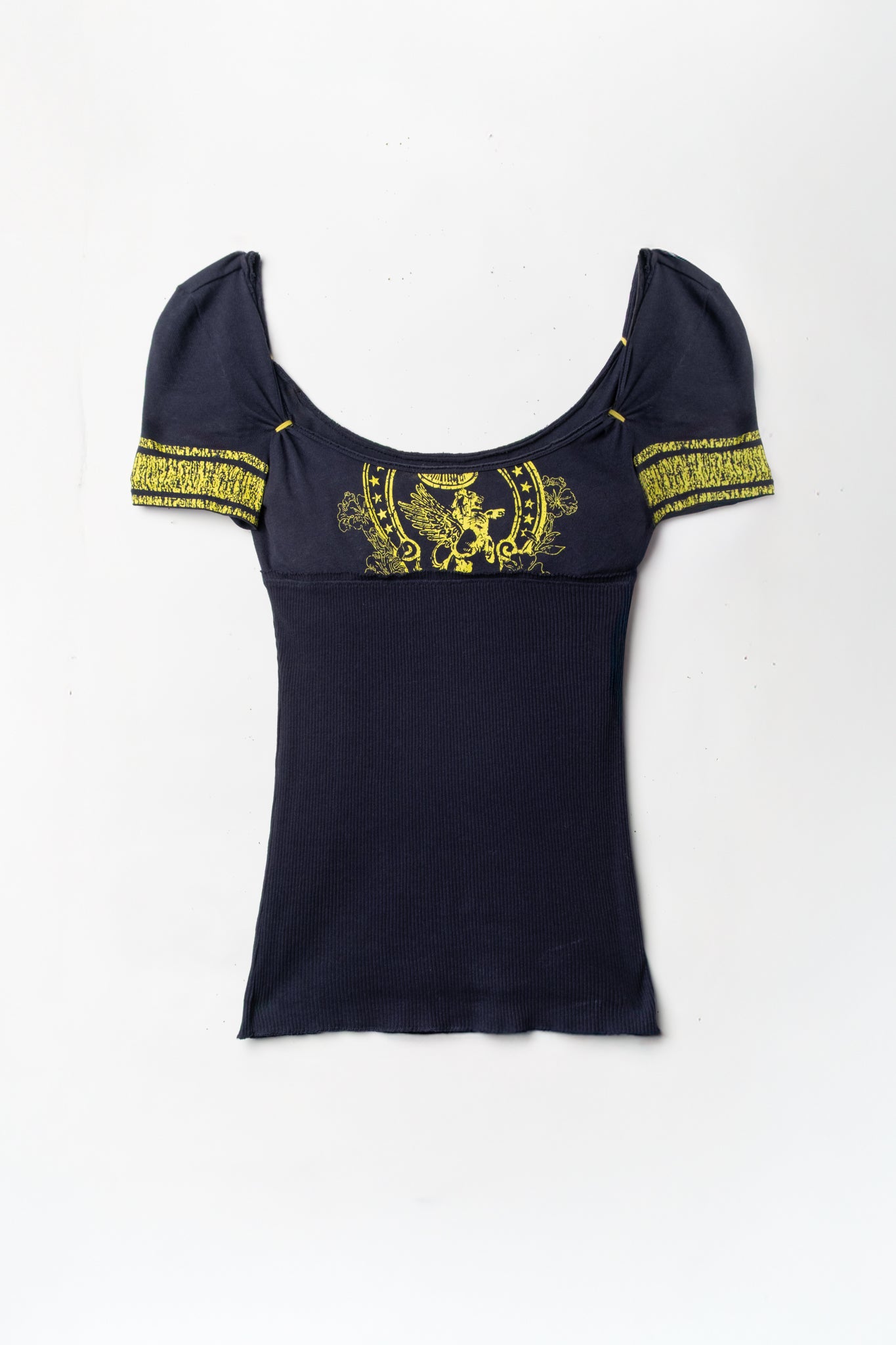 2000s Babydoll Tee with Neon Print