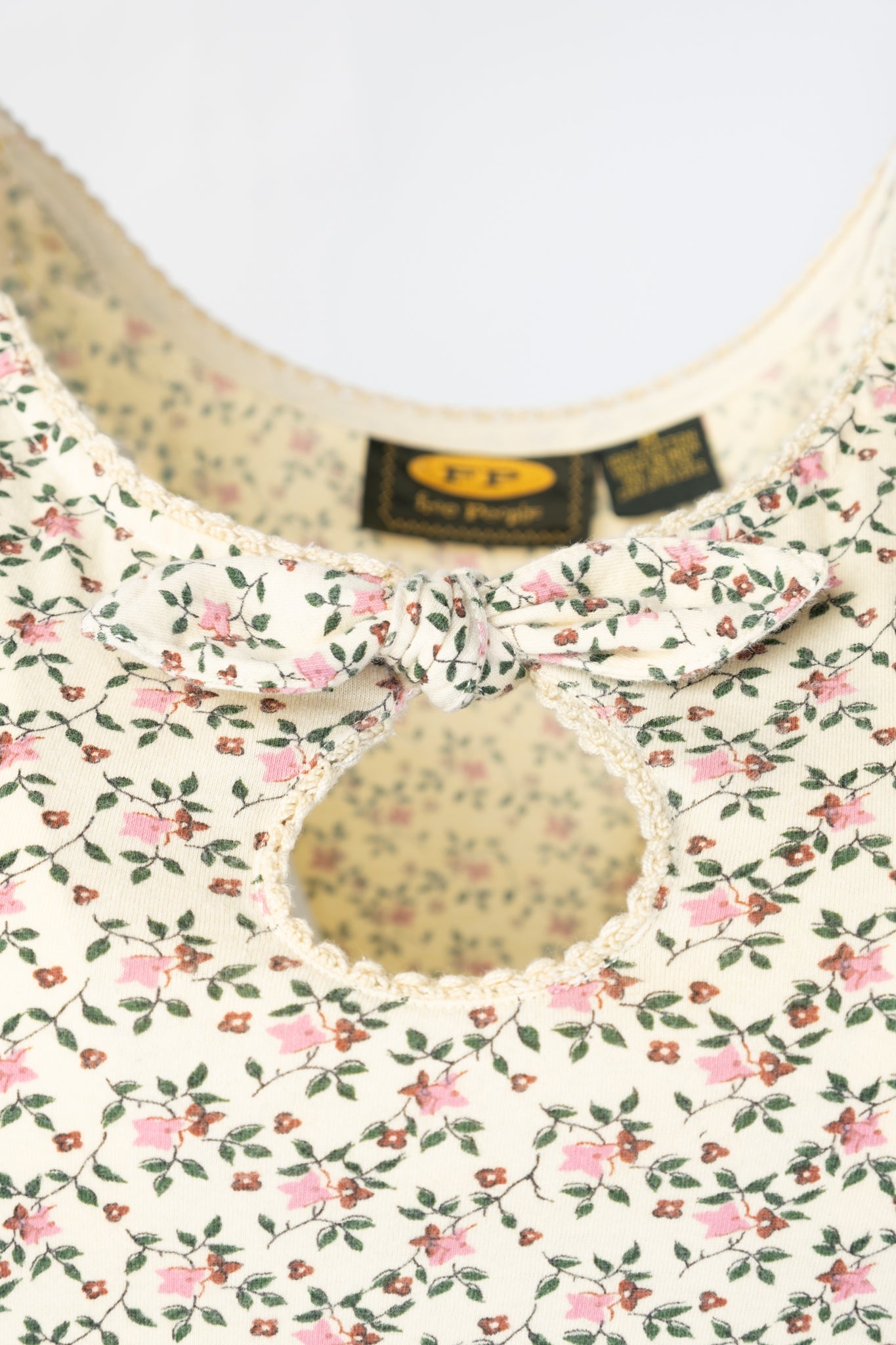 90s Floral Print Jersey Dress