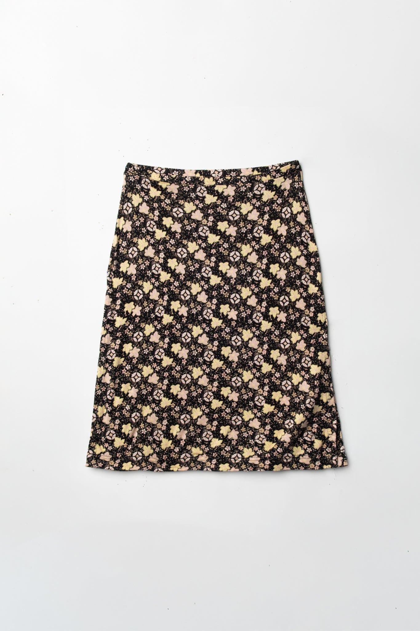 Y2K Floral Jersey Skirt