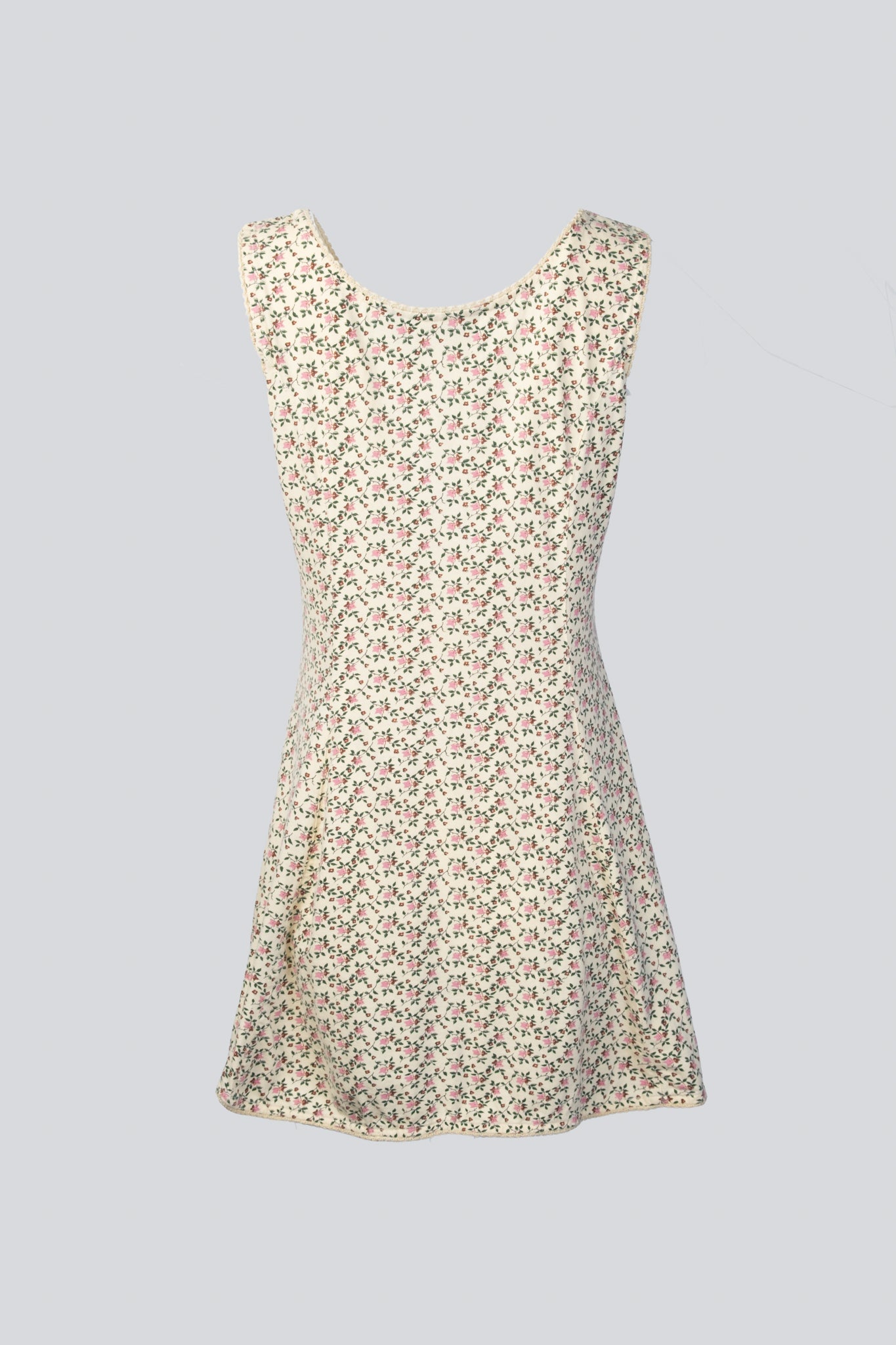 90s Floral Print Jersey Dress