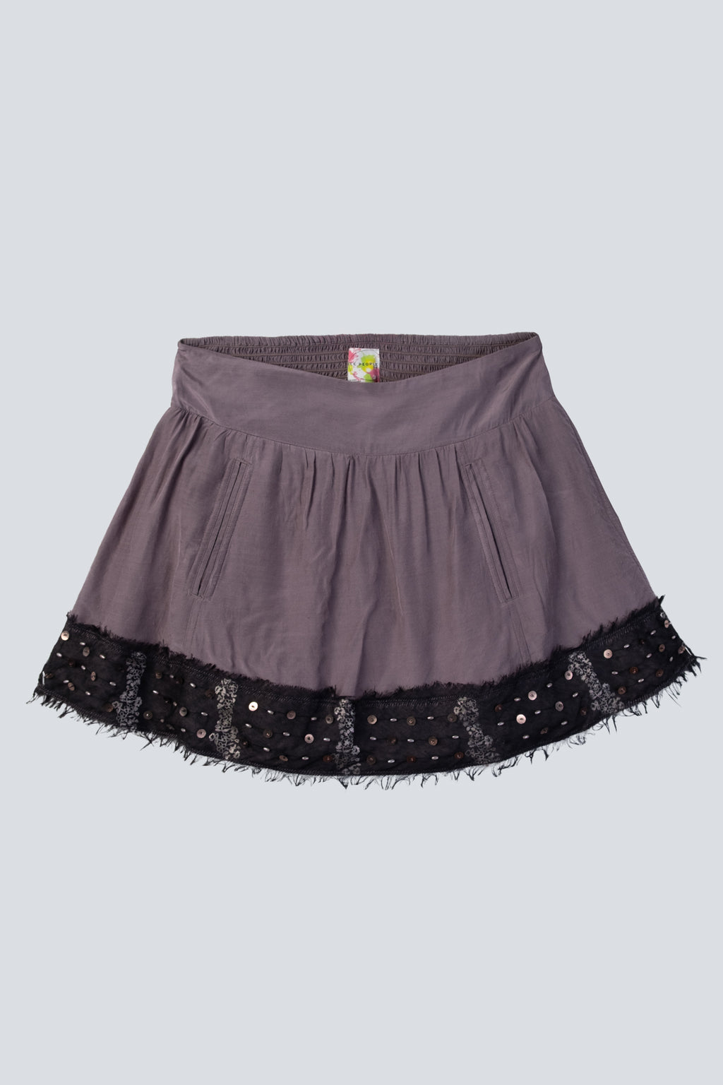 2000s Lace Trim Beaded Skirt