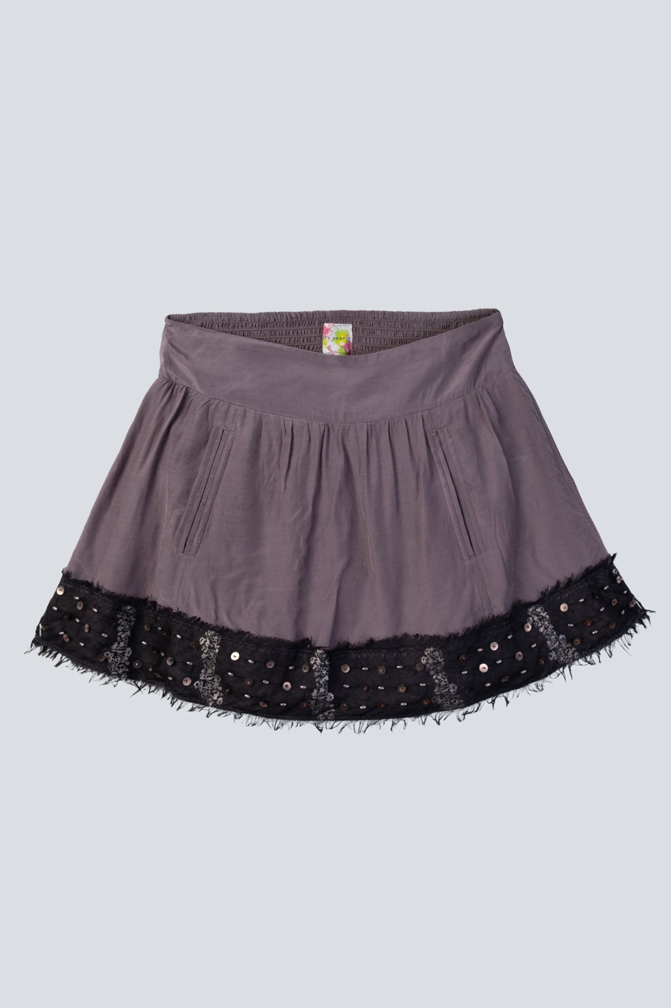 2000s Lace Trim Beaded Skirt