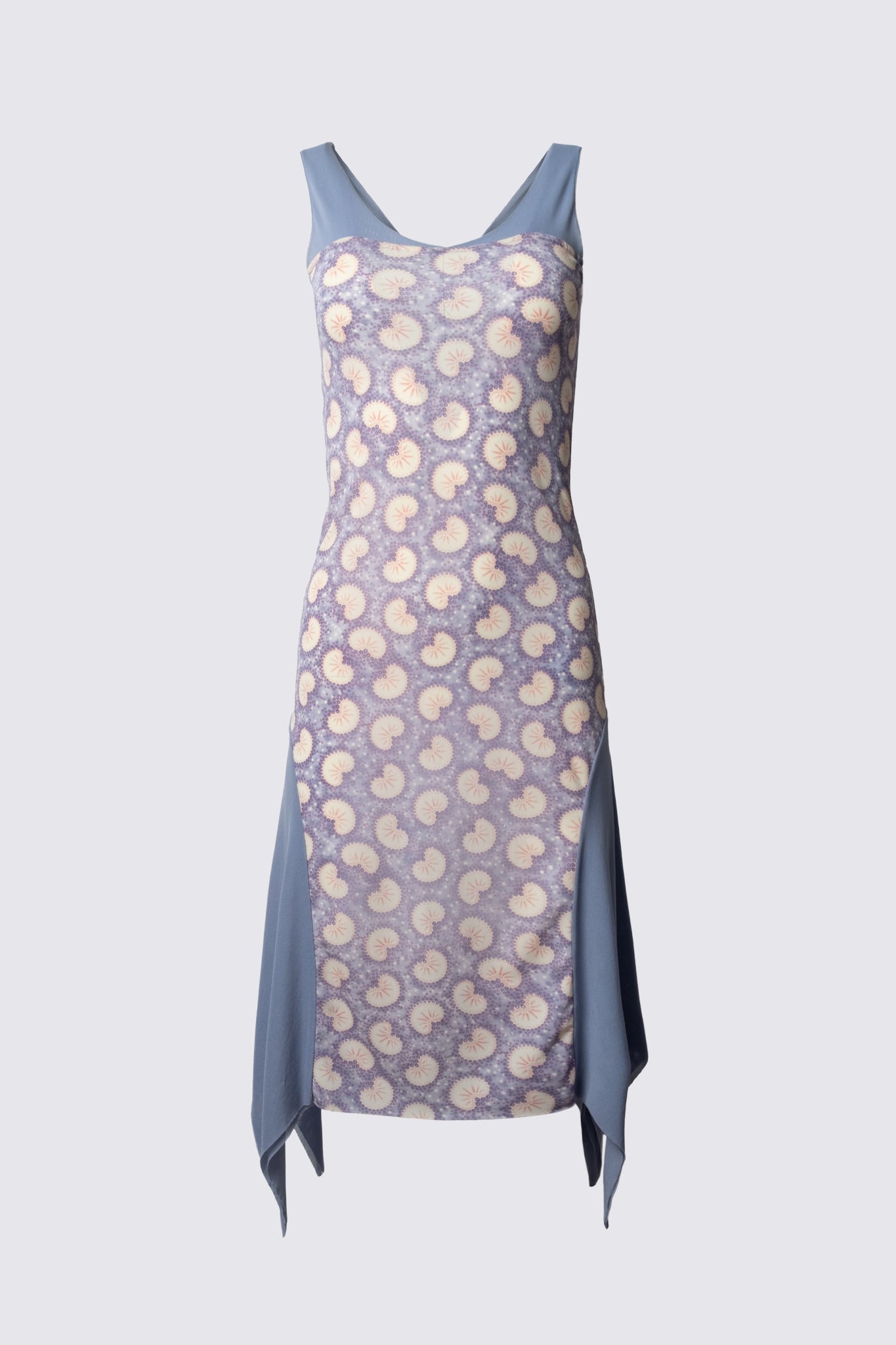 90s Printed Fairy Hem Midi Dress