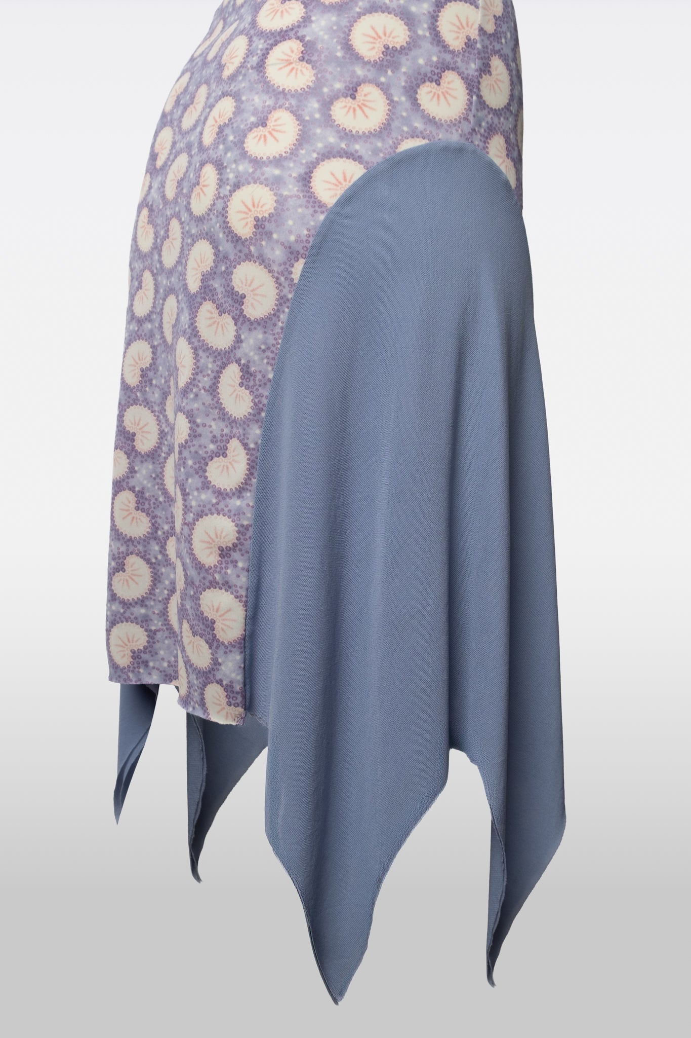 90s Printed Fairy Hem Midi Dress Calico 90s Printed Fairy Hem Midi Dress Calico
