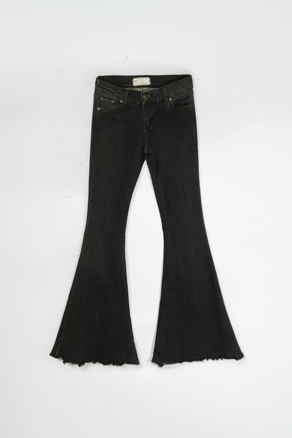 2000s Ultra Flare Raw Edge Jeans