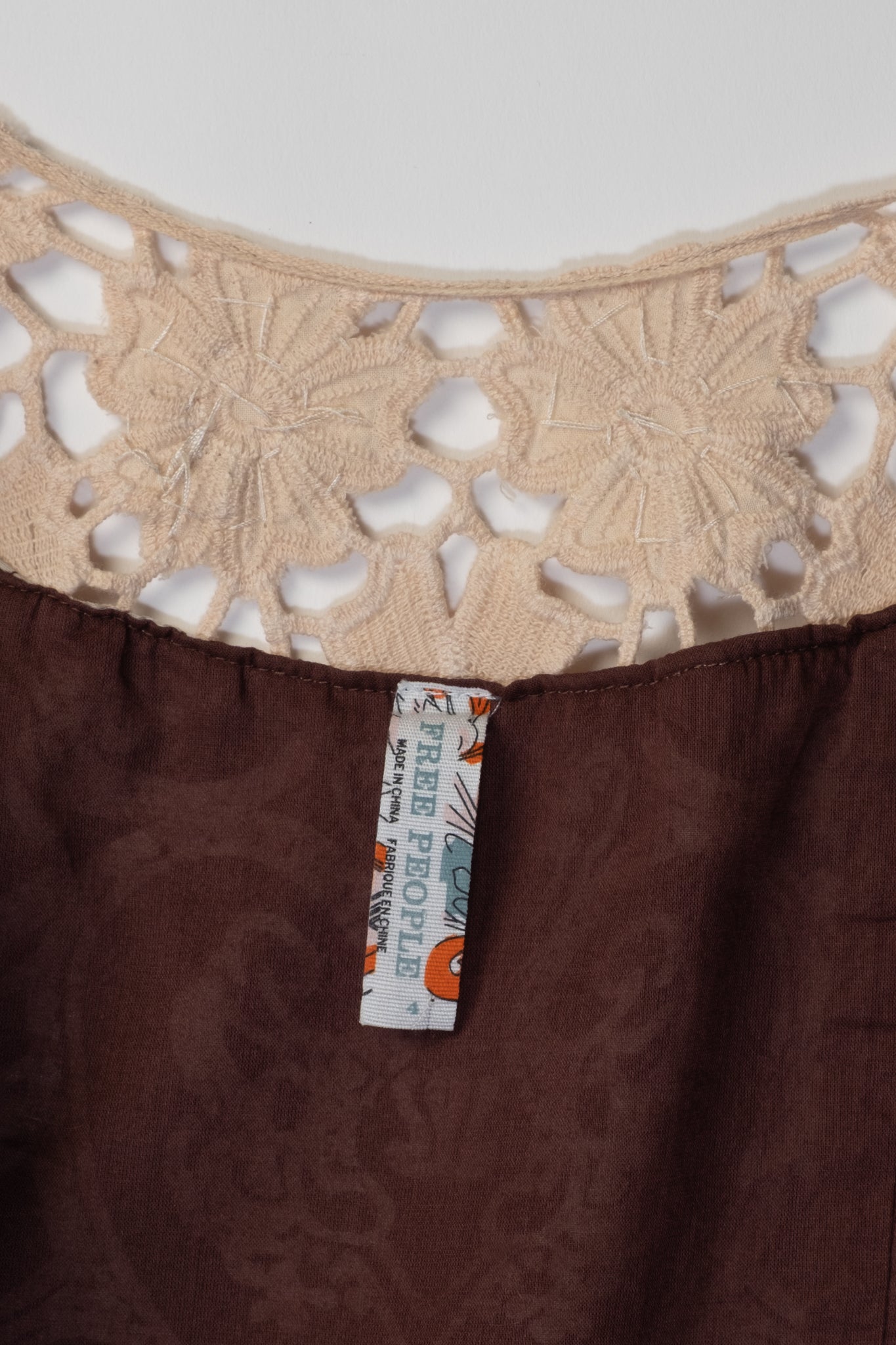 Y2K Beaded Crochet Trim Paisley Mini Dress