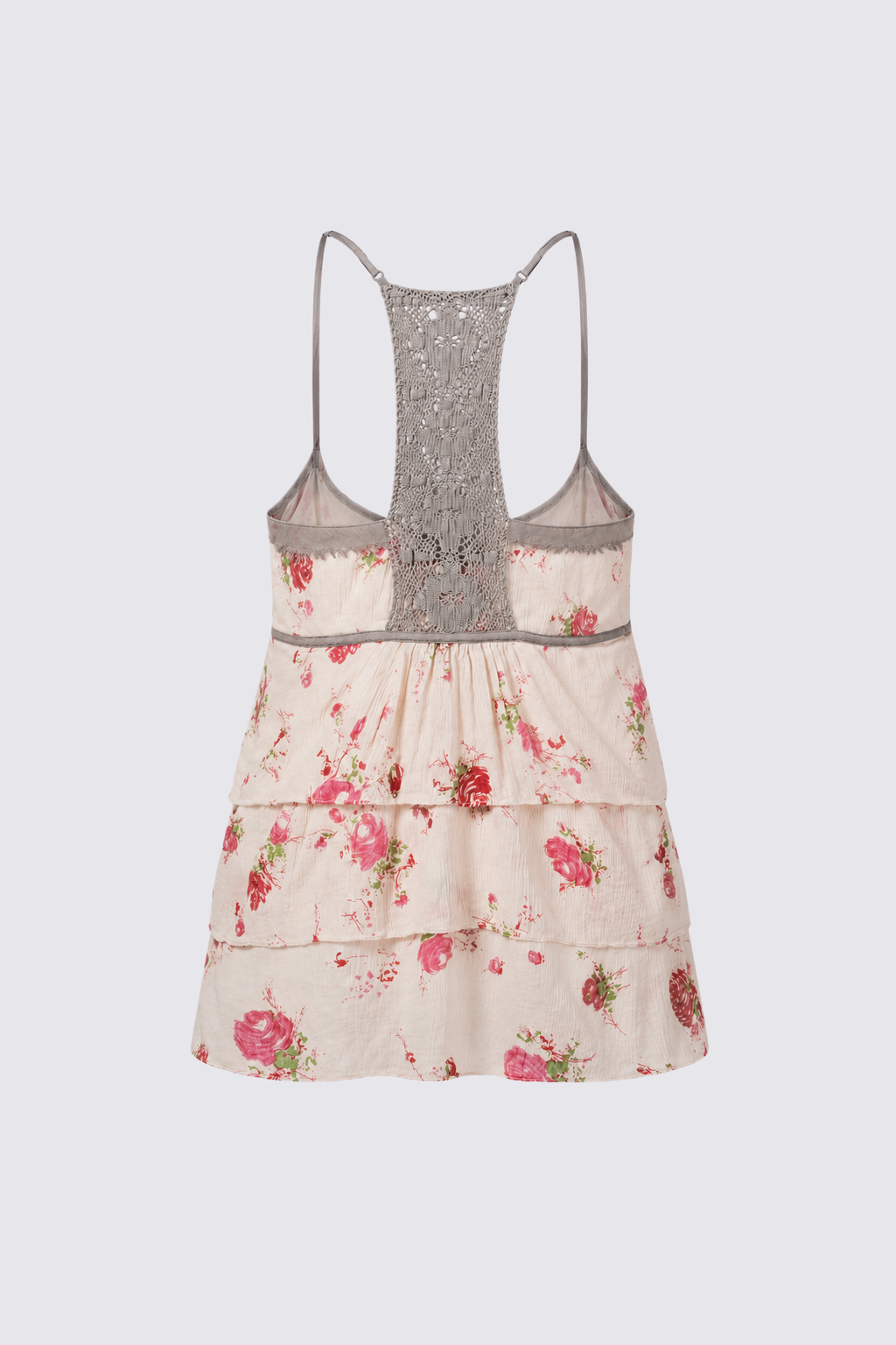 2000s Crochet Racerback Floral Top
