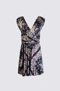 2000s Floral Jersey Wrap Dress