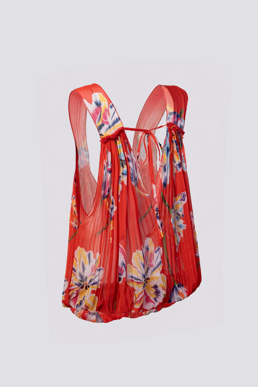 Early 2010s Sheer Tie Back Balloon Top
