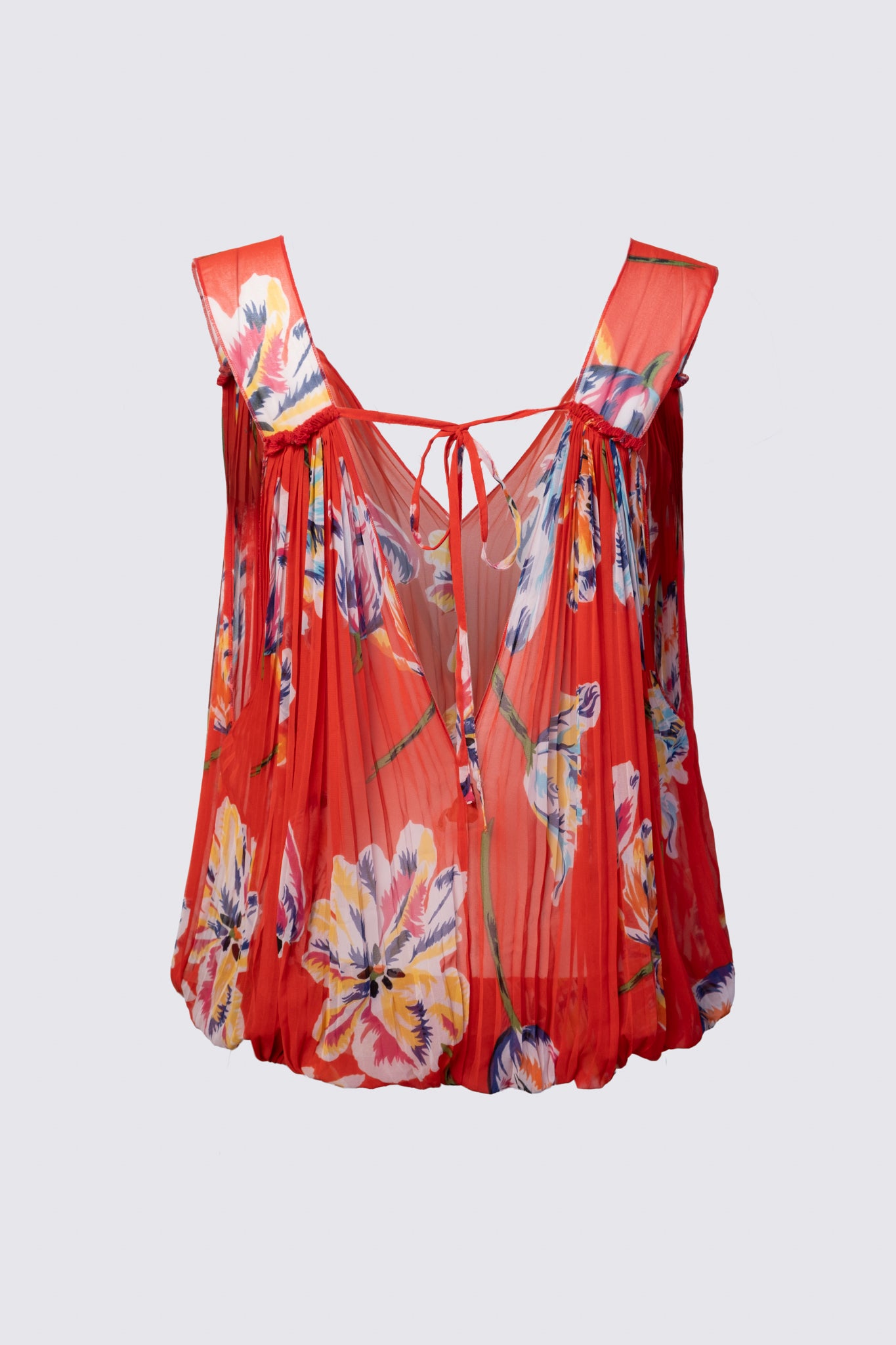 Early 2010s Sheer Tie Back Balloon Top