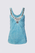 Y2K Beaded Cotton Tank