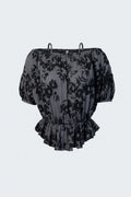 2000s Off The Shoulder Peplum Top
