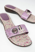 Y2K Icon Gustav Klimt Kitten Wedge Slides