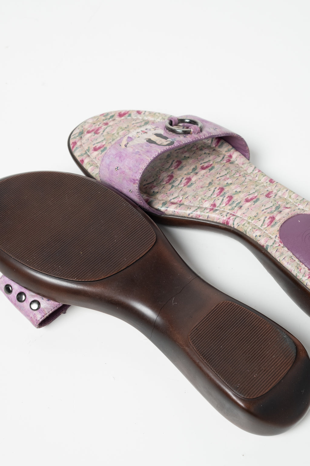 Y2K Icon Gustav Klimt Kitten Wedge Slides