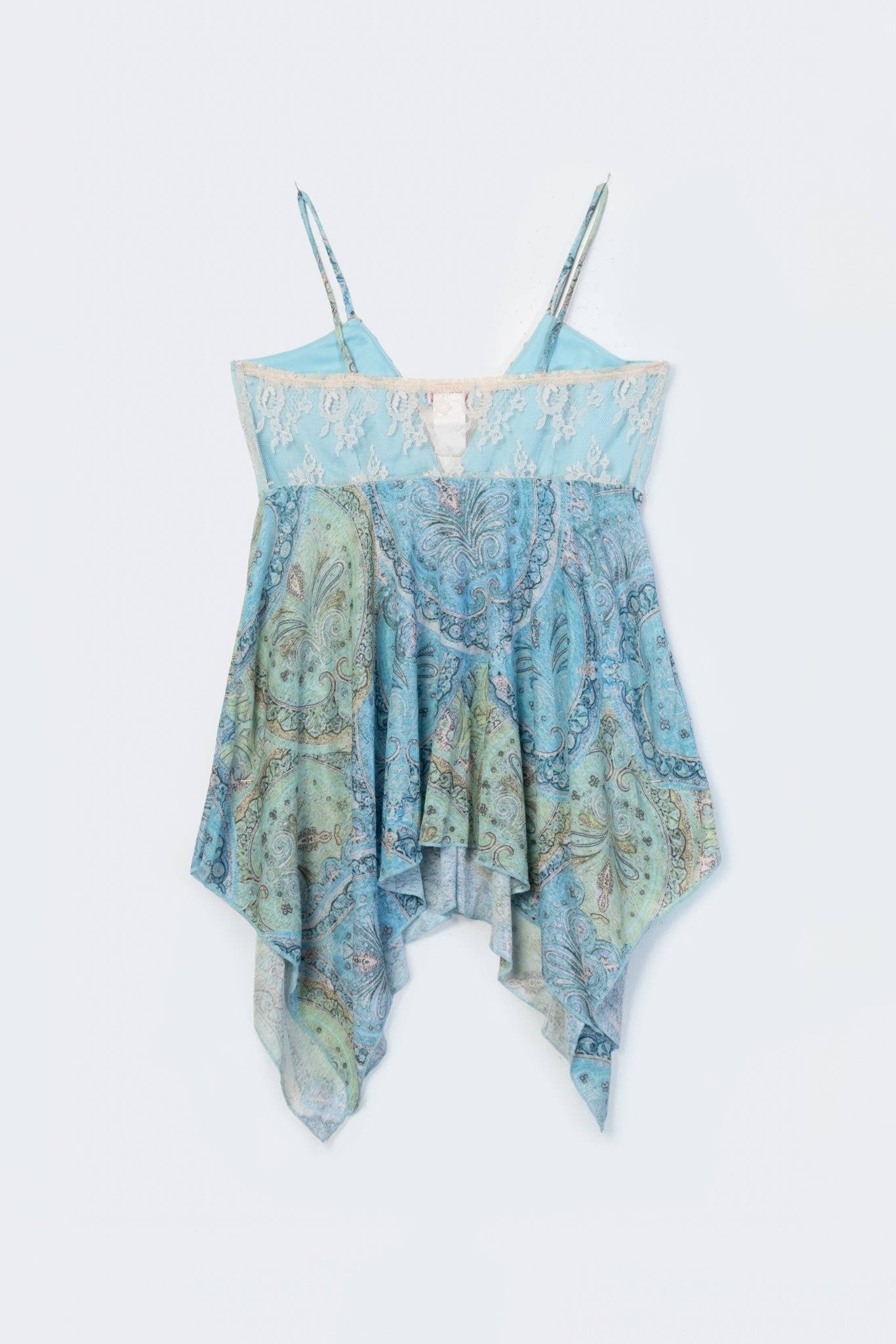 Y2K Paisley Print Fairy Hem Top