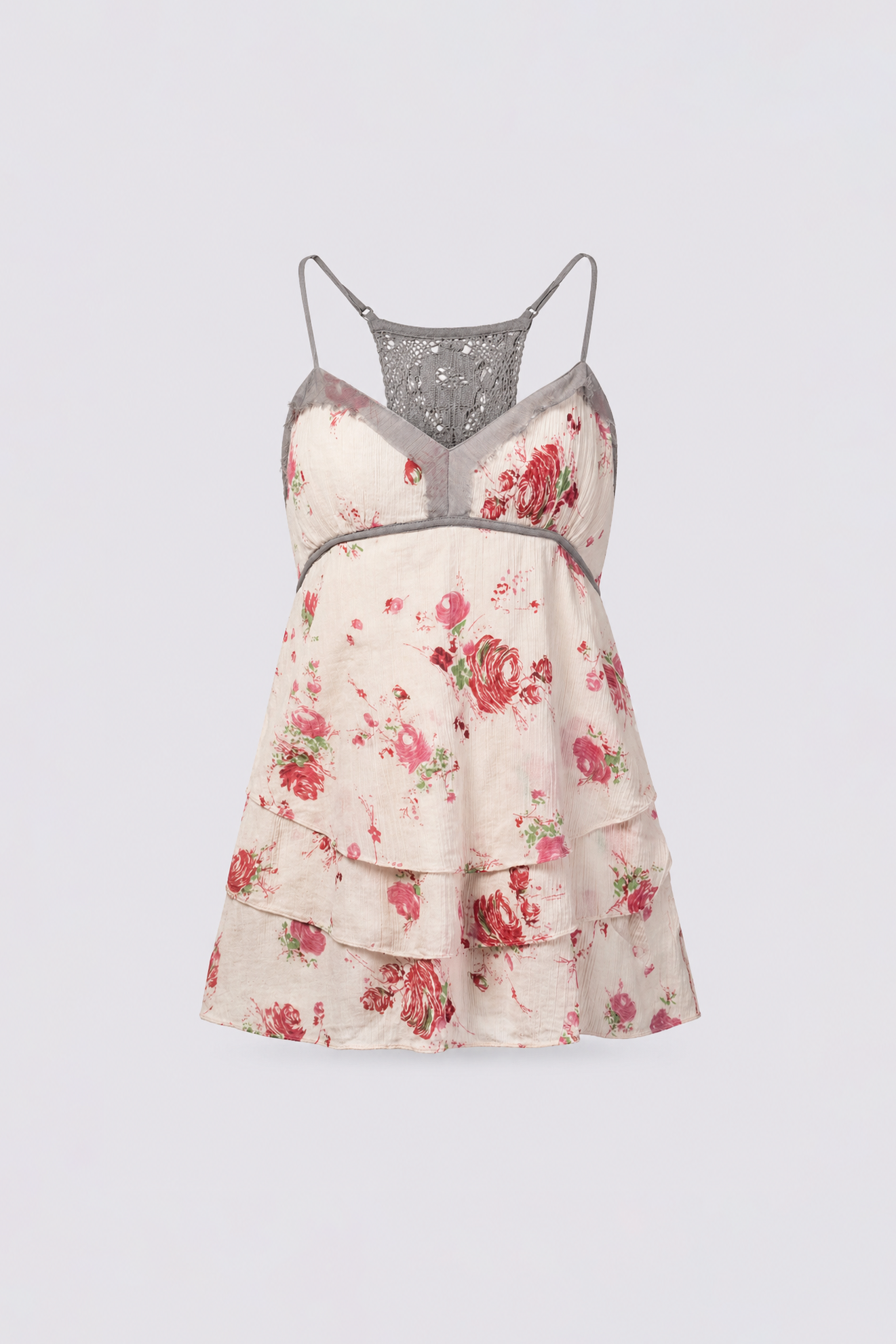 2000s Crochet Racerback Floral Top