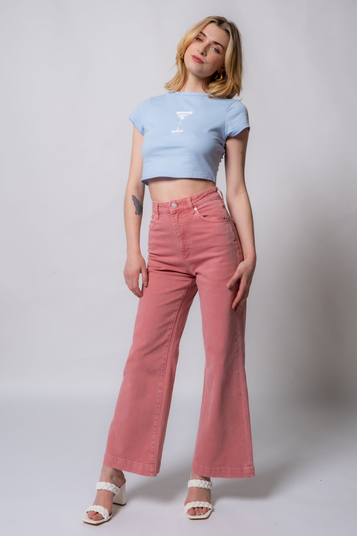 Rolla's Sailor Scoop Ankle Crop Jeans - Rose