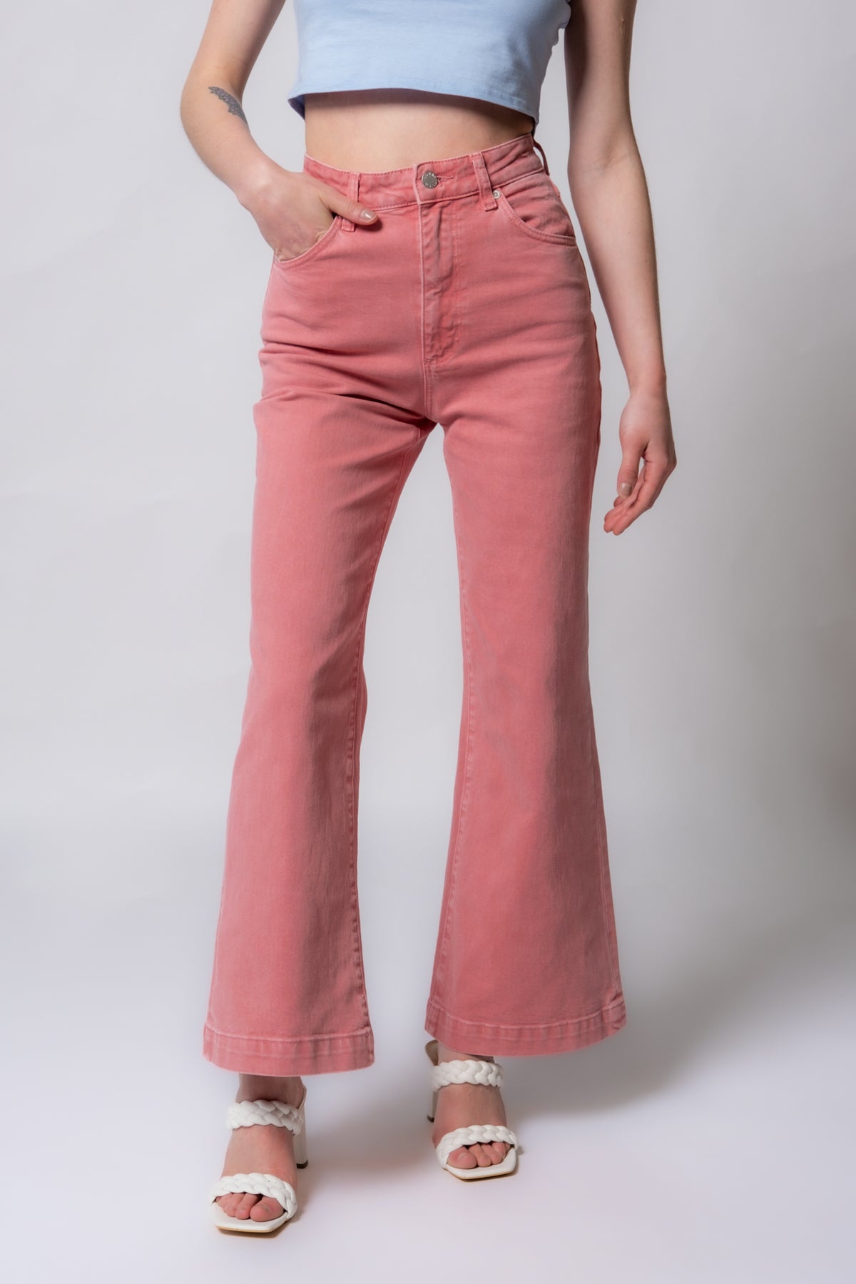 Rolla's Sailor Scoop Ankle Crop Jeans - Rose