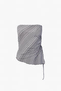 Y2K Striped Asymmetric Tube Top