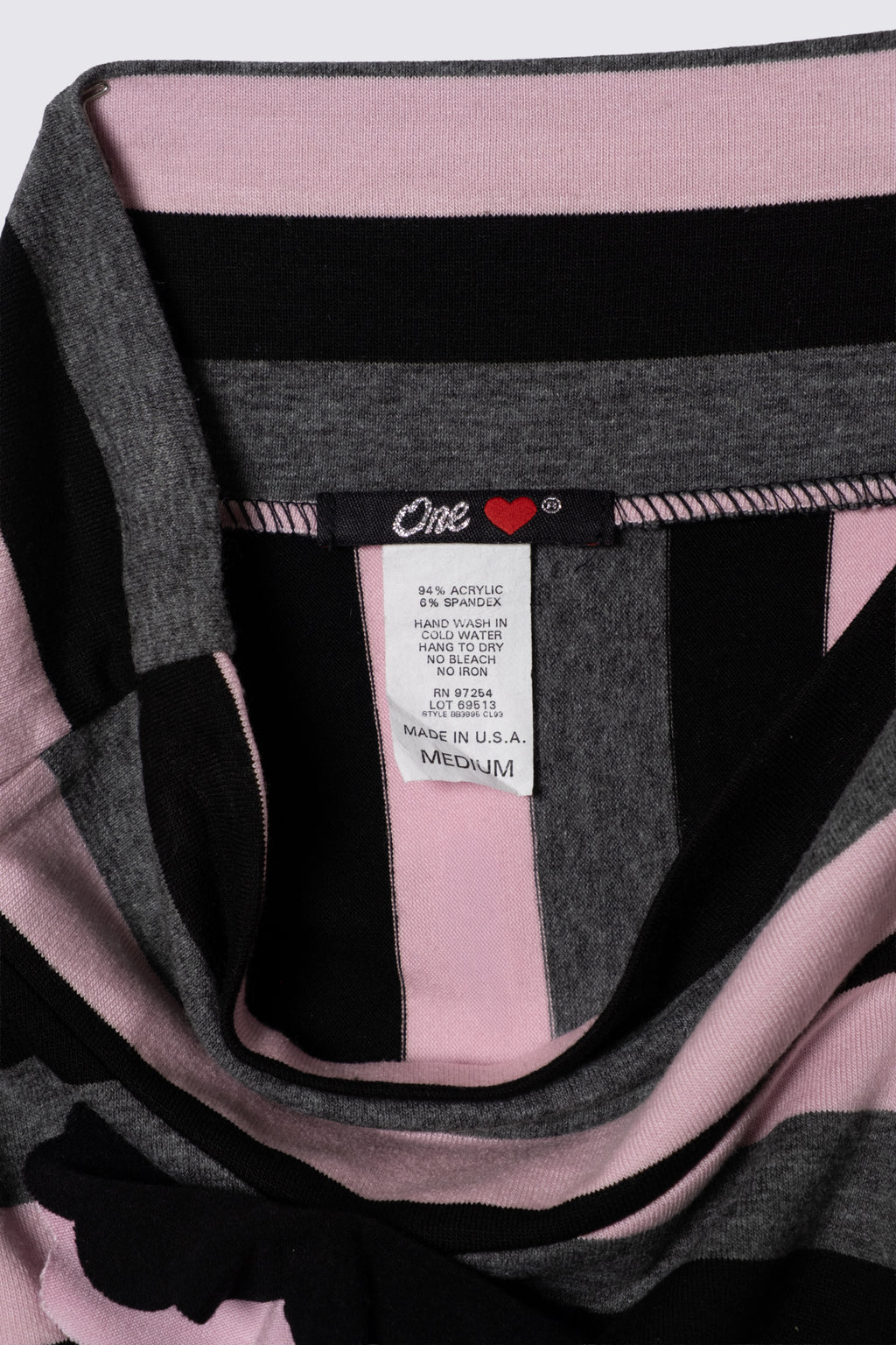Y2K Asymmetric Striped Jersey Skirt