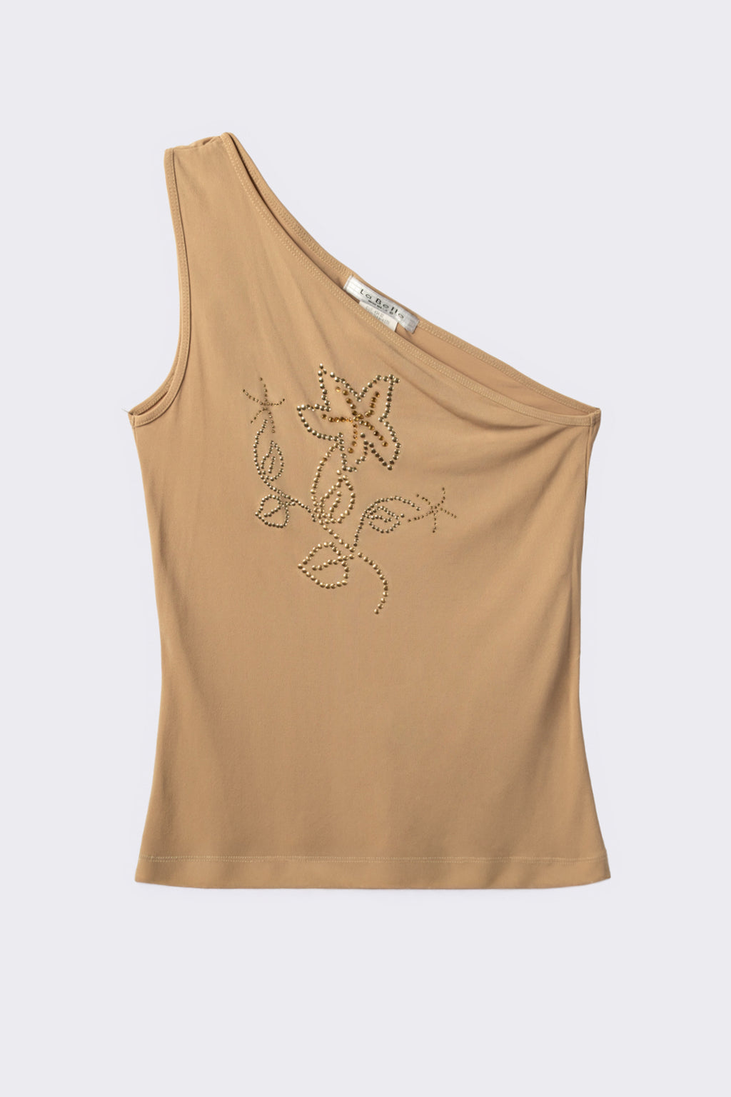 Y2K La Belle Studded One Shoulder Top