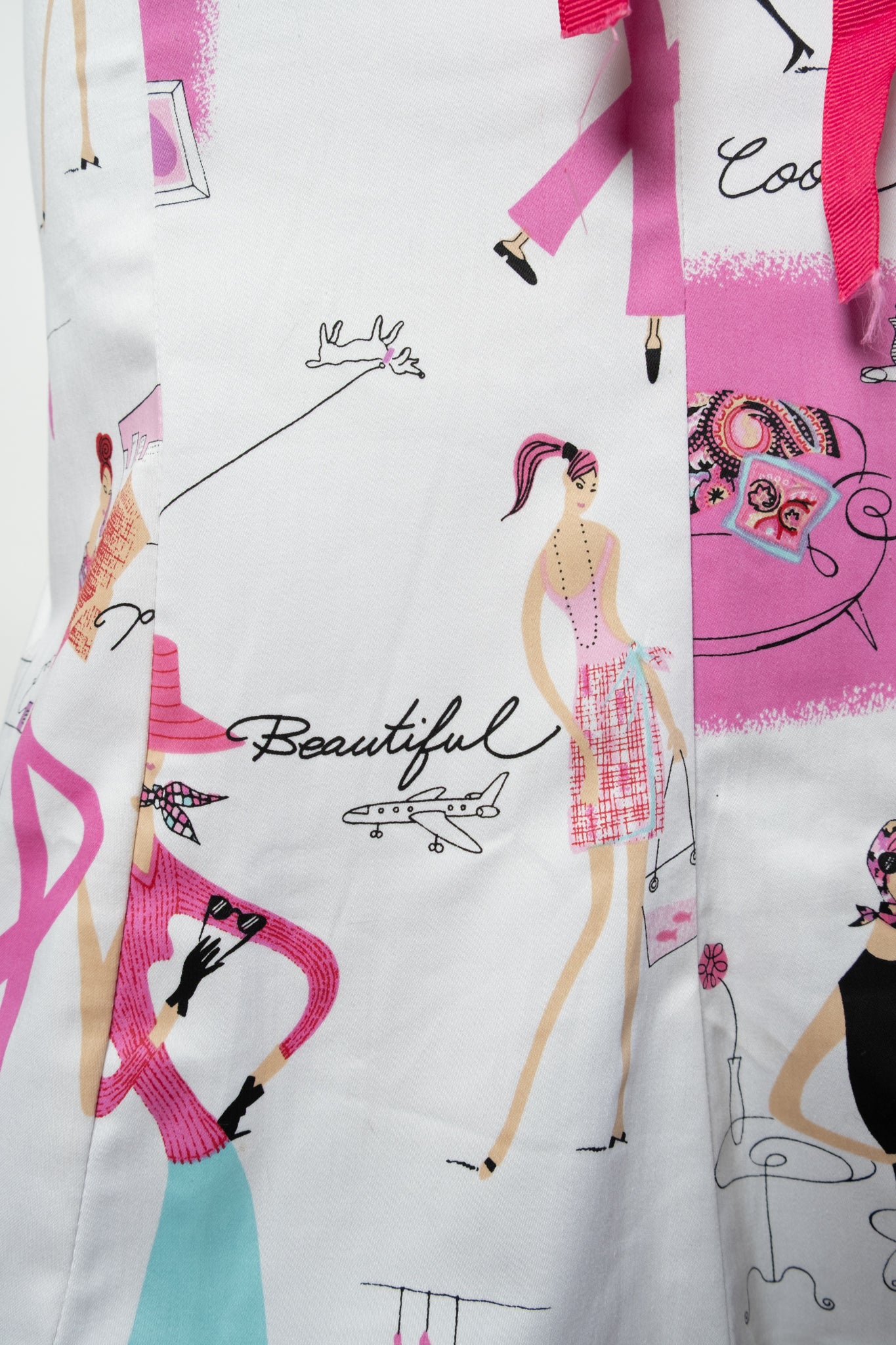 Y2K Fashion Illustration Cotton Tulip Skirt