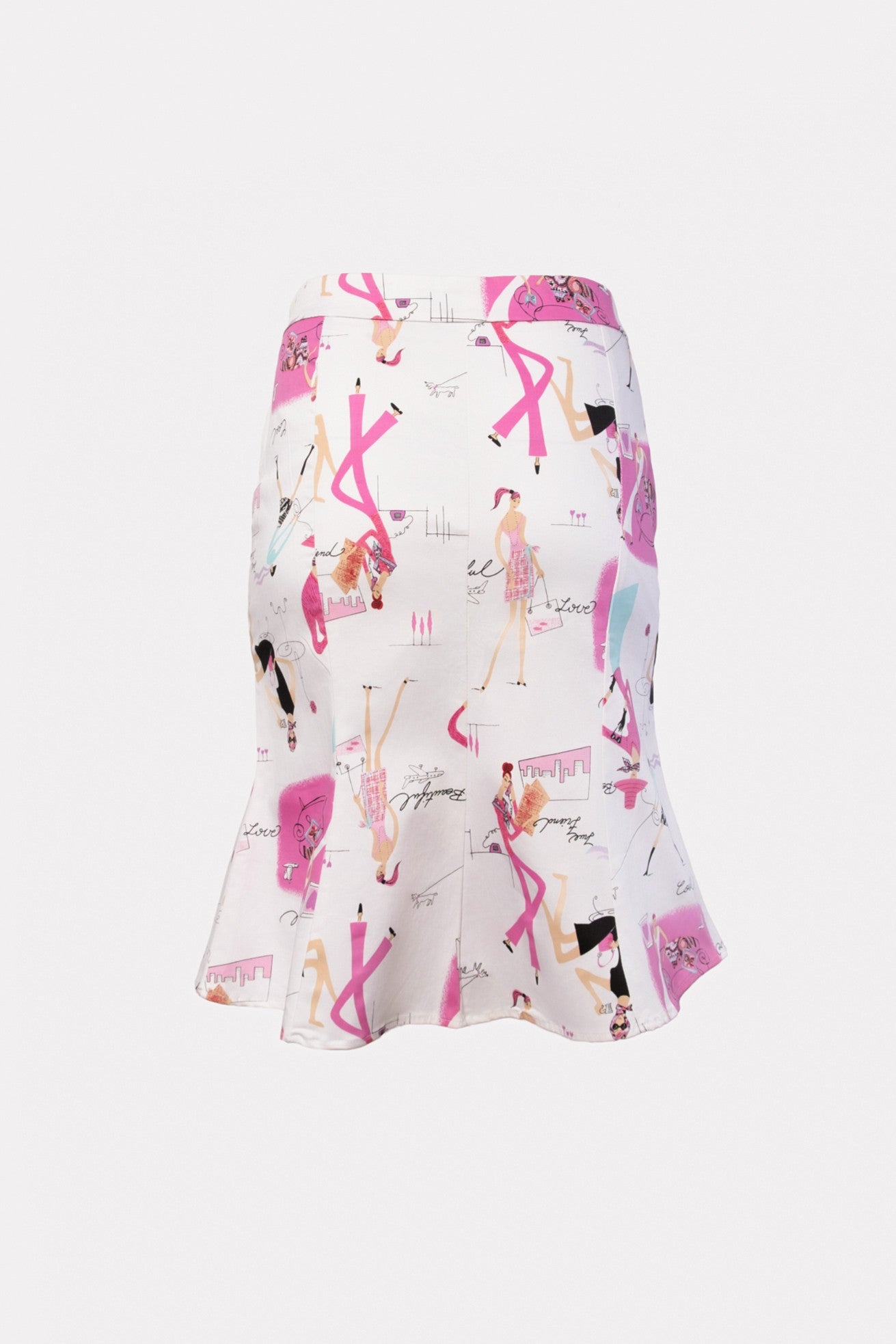 Y2K Fashion Illustration Cotton Tulip Skirt