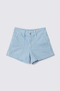 Just Black Pin Stripe Utility Shorts