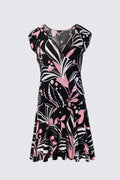 Y2K Drop Waist V Neck Dress