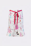Y2K Fashion Illustration Cotton Tulip Skirt