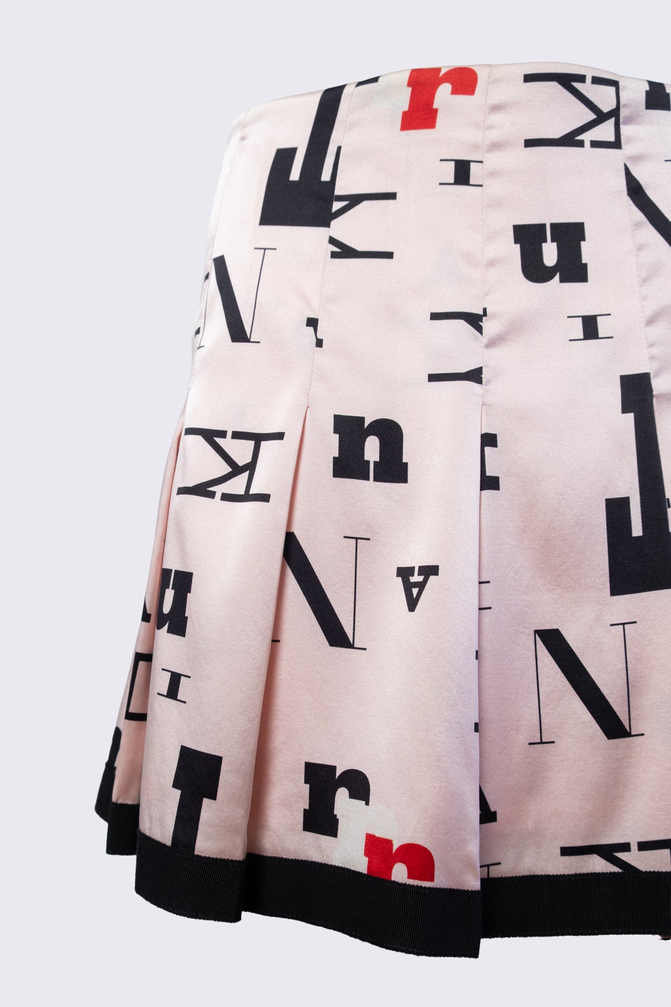 Y2K Trina Turk Letter Motif Satin Skirt