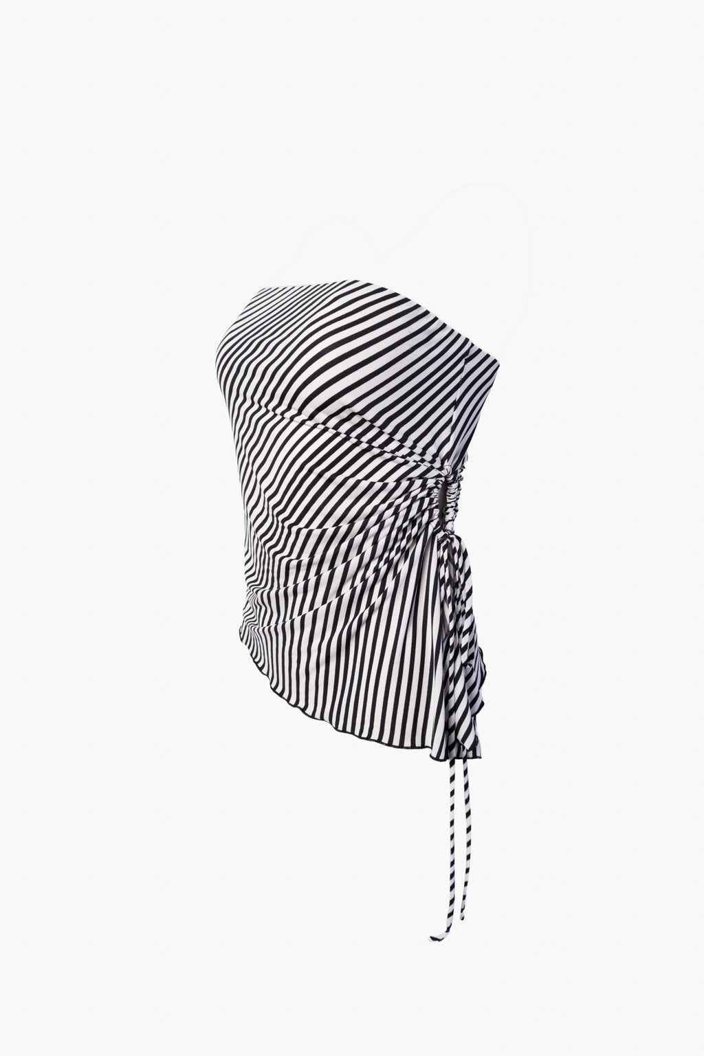 Y2K Striped Asymmetric Tube Top