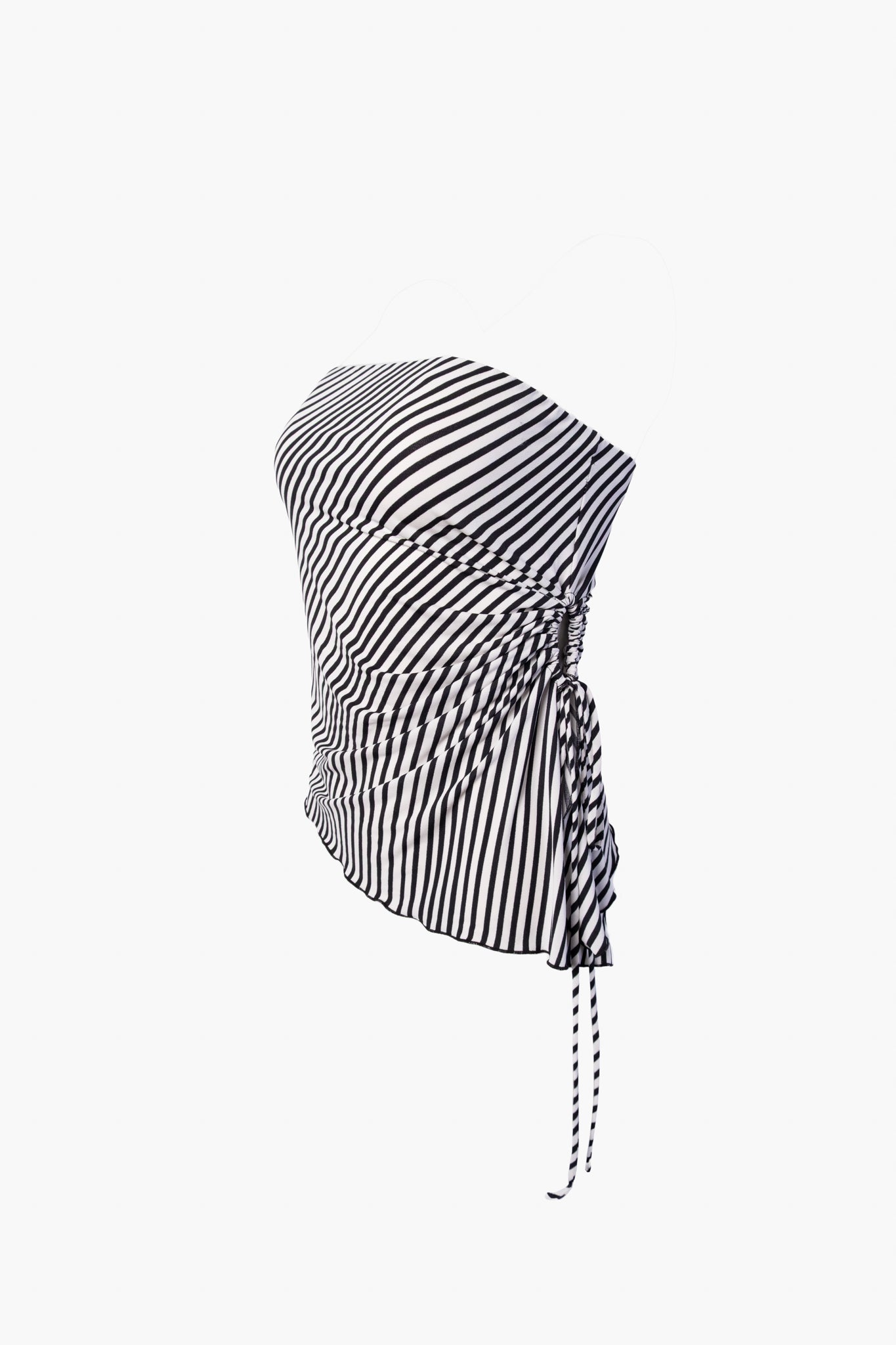 Y2K Striped Asymmetric Tube Top